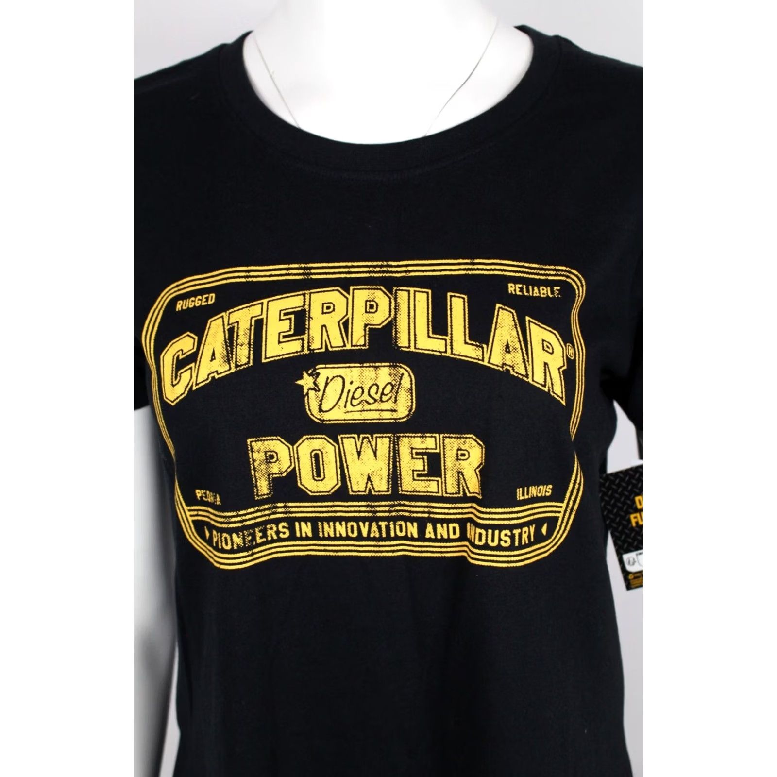 Vintage CAT Caterpillar Women's T Shirt Diesel Power Graphic Short Sleeve XL Black Size XL / US 12-14 / IT 48-50 - 4 Thumbnail