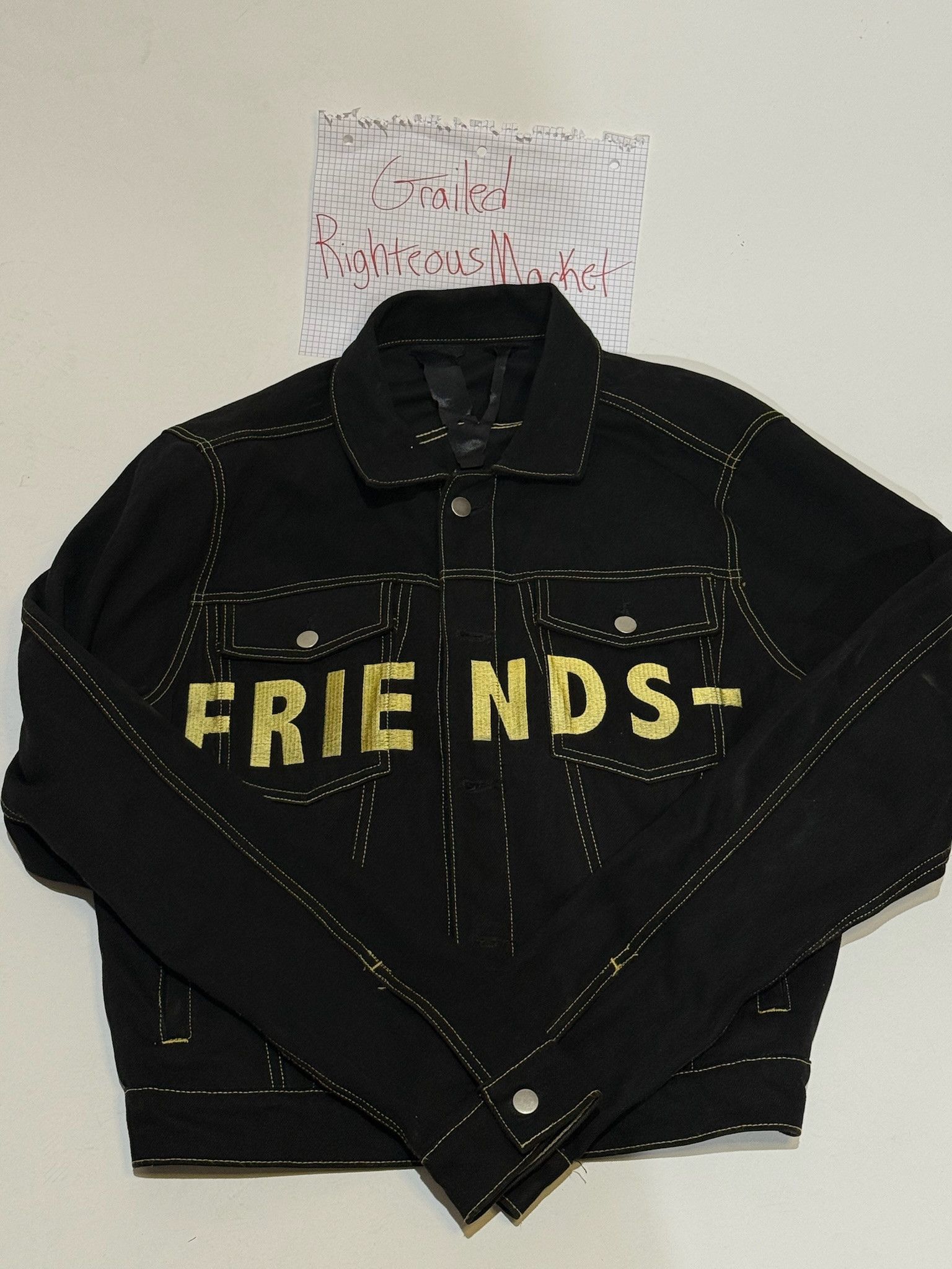 Vlone Vlone Denim Jacket Size US XL / EU 56 / 4 - 2 Thumbnail
