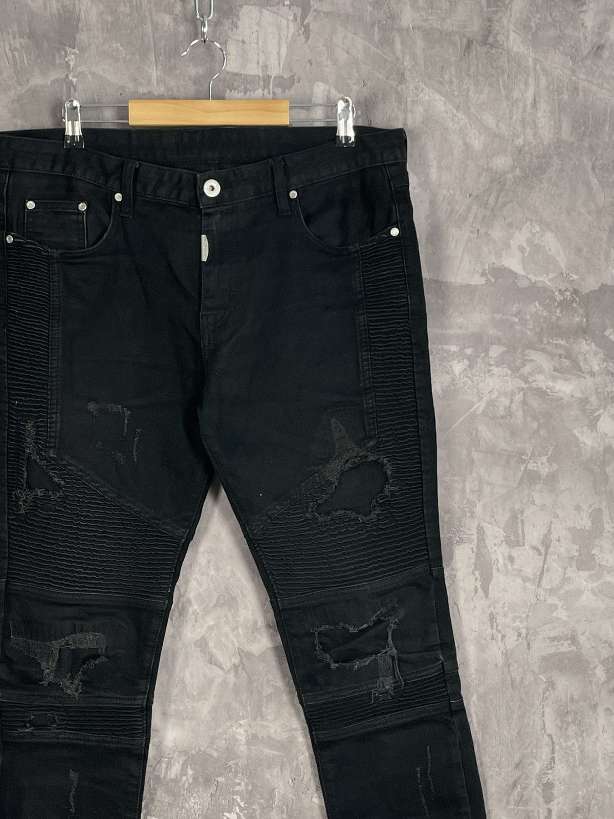 Represent Clo. Represent Men’s Biker Denim Jeans Distressed Chicago Size US 34 / EU 50 - 5 Thumbnail