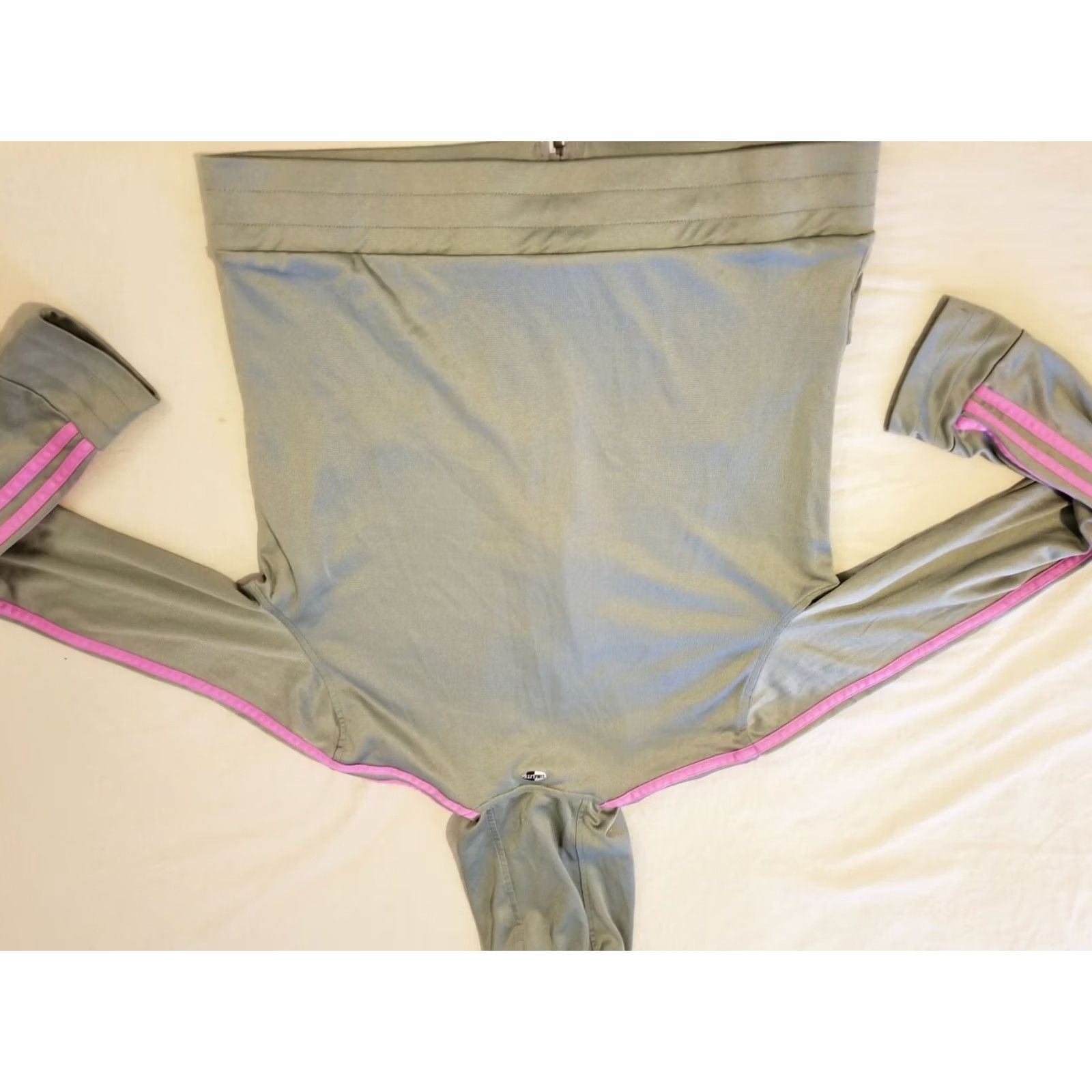 Adidas Womens adidas Jacket L Large Gray Hooded Athletic Gym Workout Size L / US 10 / IT 46 - 5 Thumbnail