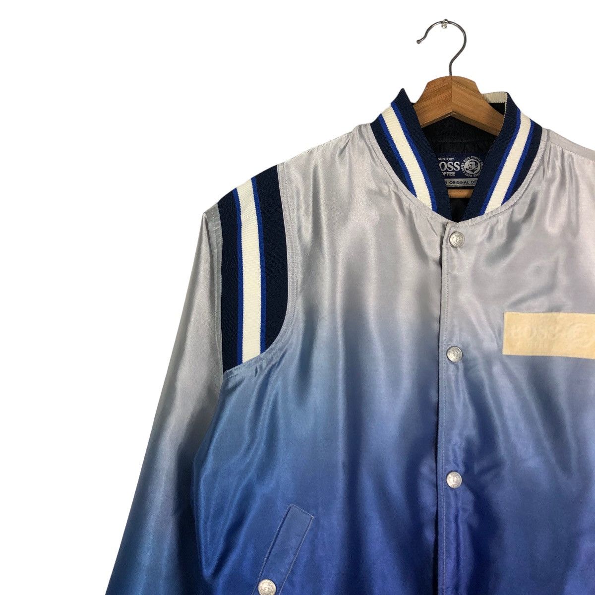 Japanese Brand 🔥Vintage Bomber Jacket Satin Sukajan Suntory Coffee Boss Size US M / EU 48-50 / 2 - 8 Thumbnail