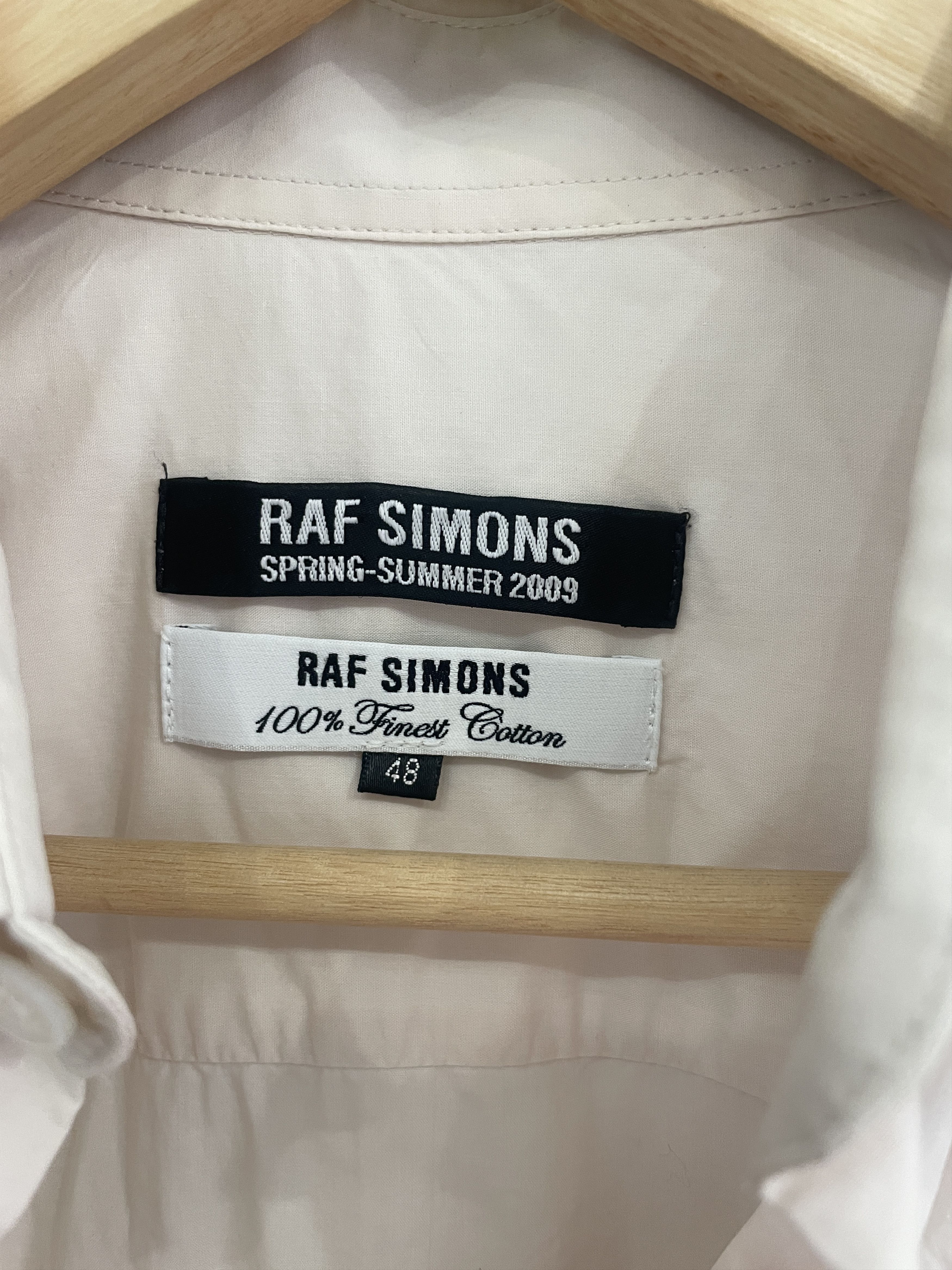 Raf Simons Raf Simons SS 2009 button up cream shirt with gauze pocket Size US M / EU 48-50 / 2 - 4 Thumbnail