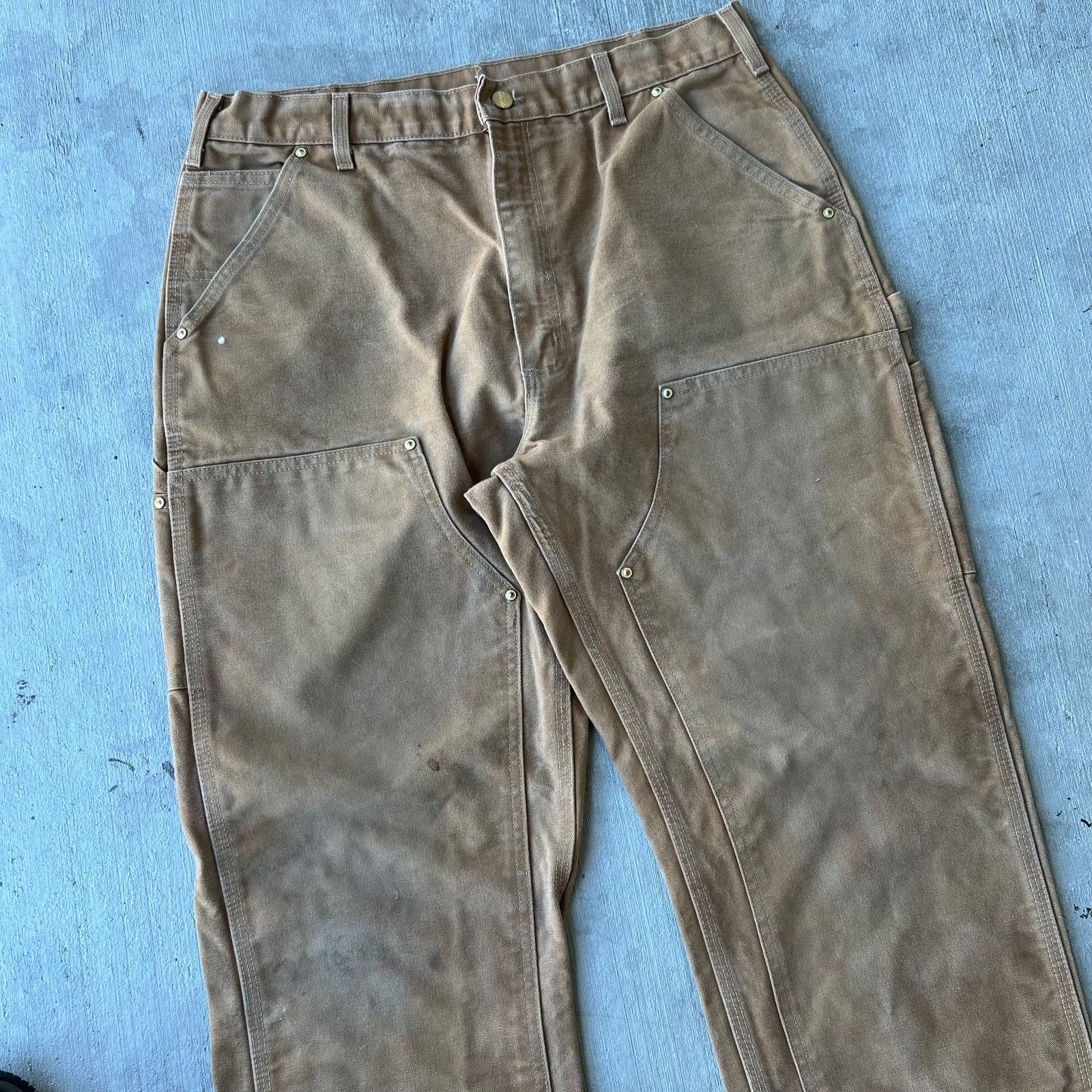 Carhartt × Vintage Carhartt brown double knee work wear carpenter pants Size US 34 / EU 50 - 2 Thumbnail