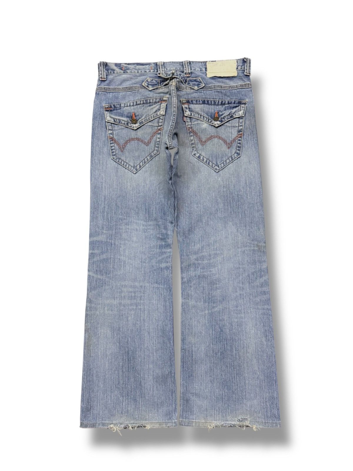 Edwin Vintage Edwin 401 XVS Y2K Buckle Back Vintage Wash Denim W36 Size US 36 / EU 52 - 3 Thumbnail