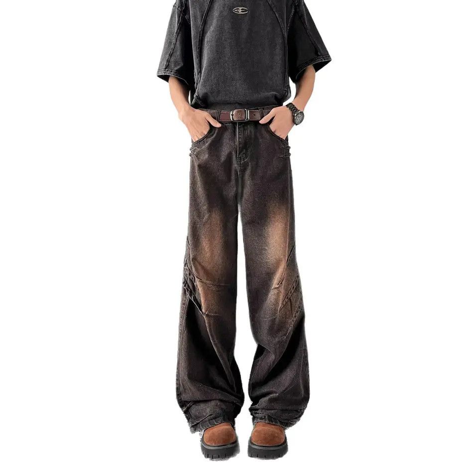 Japanese Brand Retro high street loose straight leg jeans Size US 32 / EU 48 - 5 Thumbnail