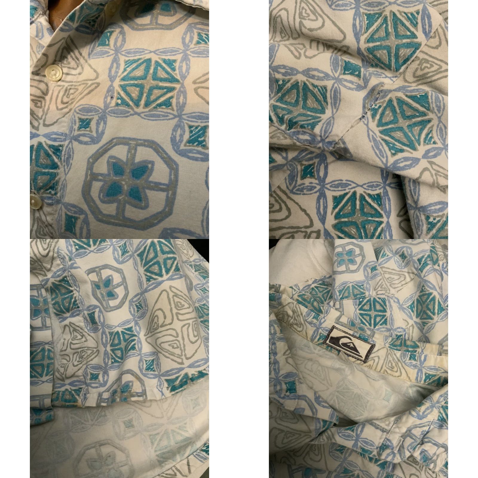 Quiksilver VINTAGE Quiksilver Geometric Tribal Surf Skate Hawaiian Button Shirt XL Mens Size US XL / EU 56 / 4 - 8 Thumbnail