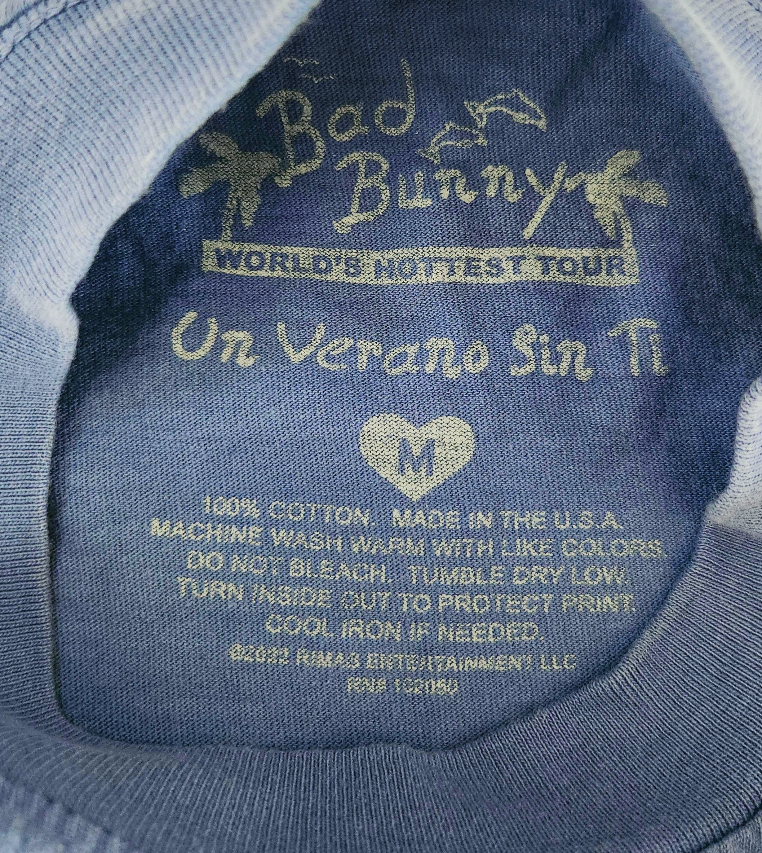 Band Tees Bad Bunny Un Verano Sin Ti Safari Blue Tee World's Hottest Size US M / EU 48-50 / 2 - 7 Thumbnail