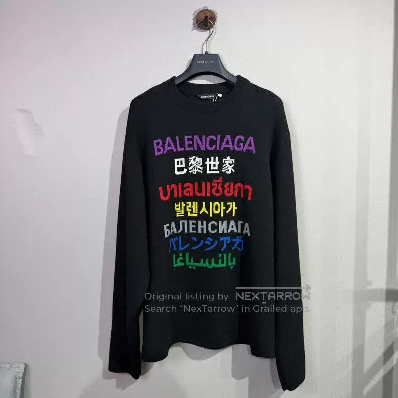 Balenciaga Balenciaga Multilingual Sweater Size US XS / EU 42 / 0 - 1 Thumbnail