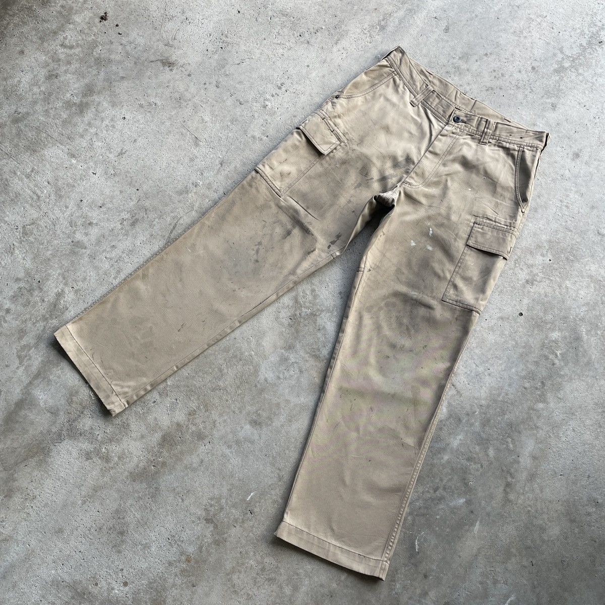 Japanese Brand Vintage Japan Dirty/Painter/Faded Workwear Cargo Pants W34 Size US 34 / EU 50 - 2 Thumbnail