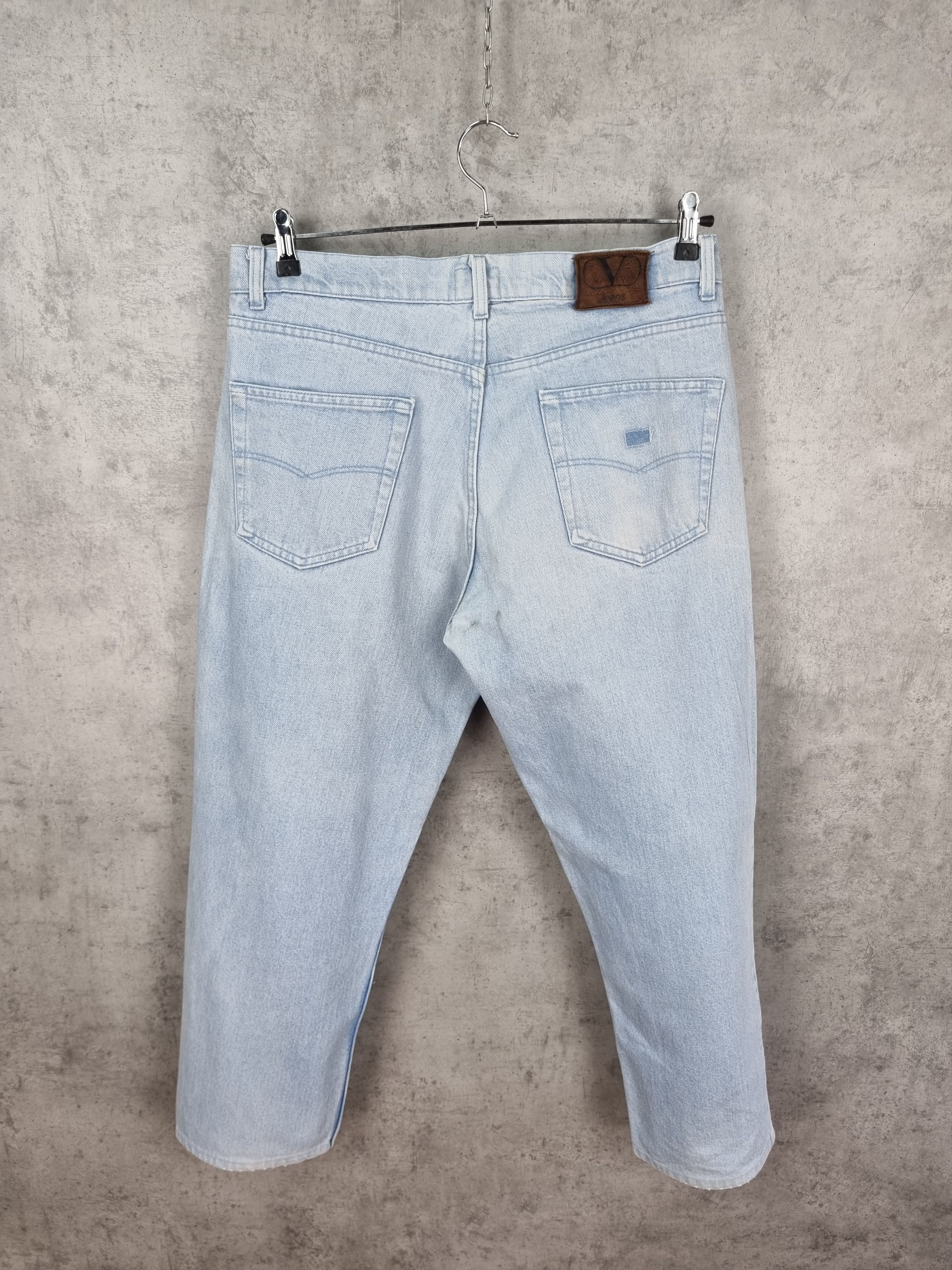 Gianni Valentino × Valentino 80s Vintage VALENTINO Bootcut Cropped Jeans Size US 33 - 1 Thumbnail