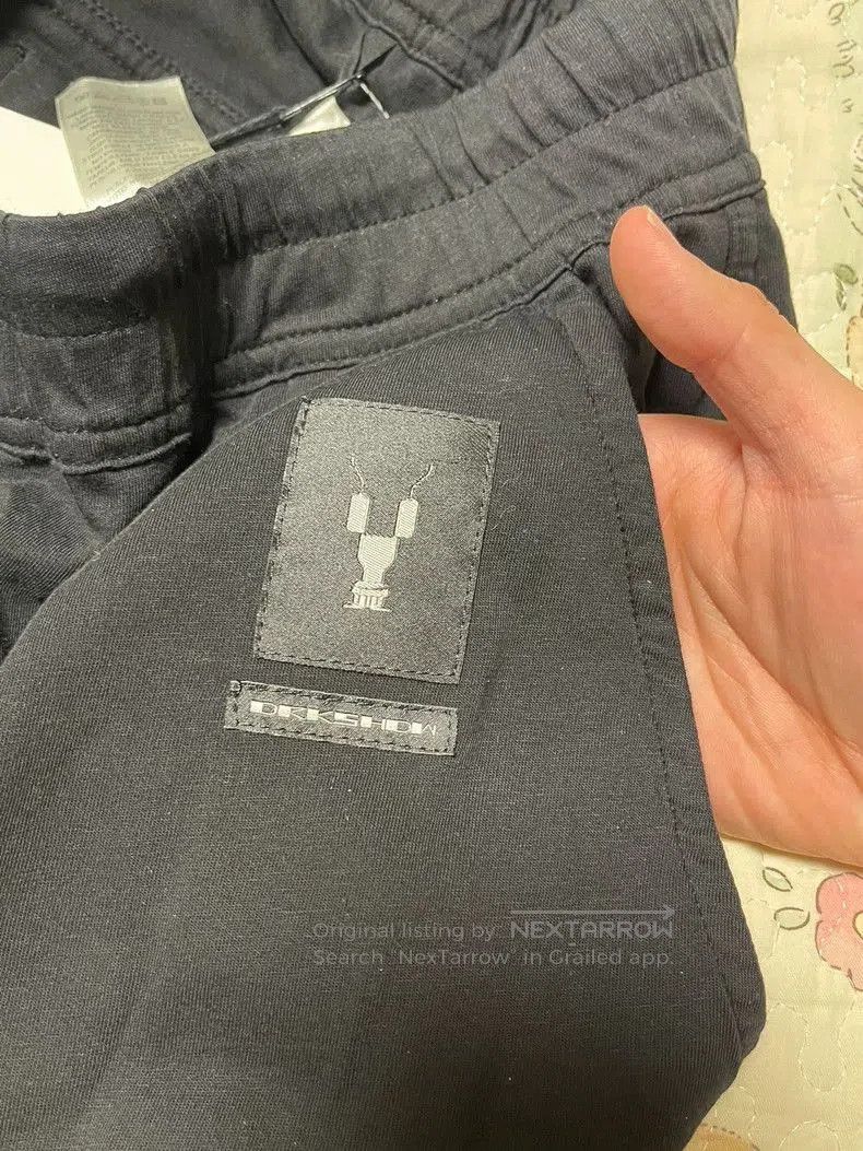 Rick Owens Drkshdw Rick Owens DRKSHDW Logo Drop-Crotch Pants. Size US 34 / EU 50 - 4 Thumbnail
