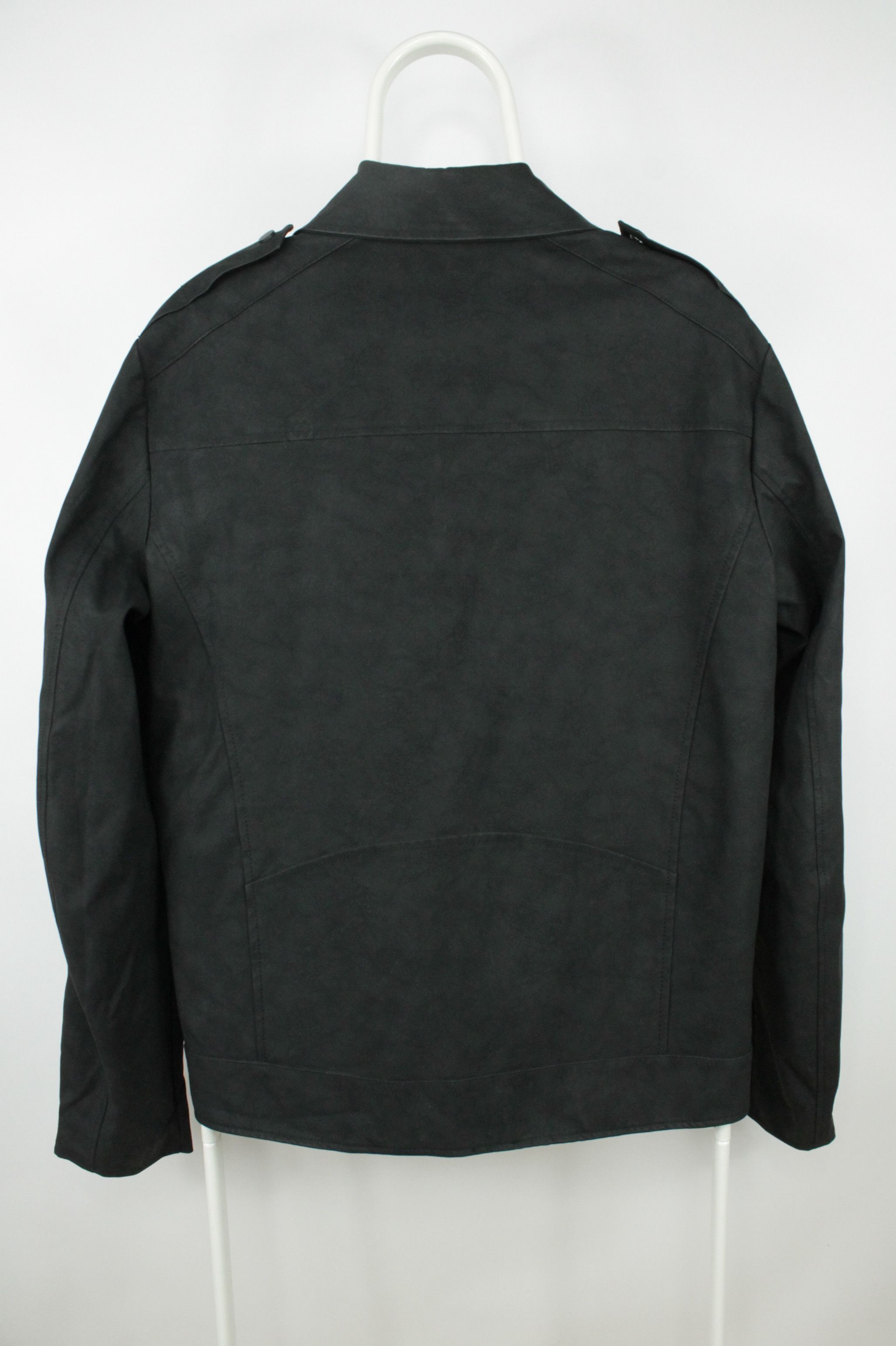 Asos Asos Black Matte Leather Biker Jacket Size US M / EU 48-50 / 2 - 6 Thumbnail