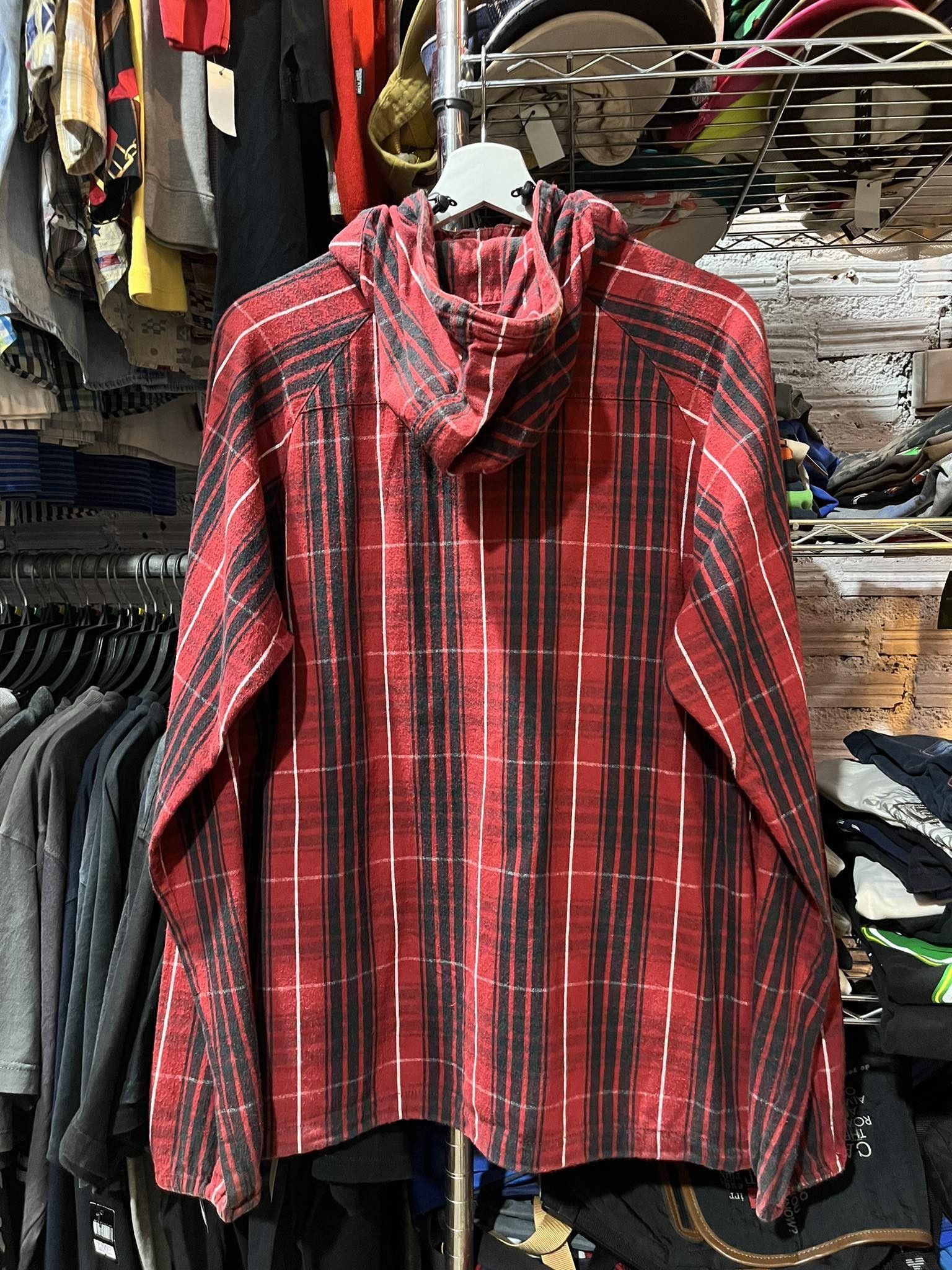 Stussy × Vintage Stussy Mountain Logo Flannel Hoodie Jacket 00s 