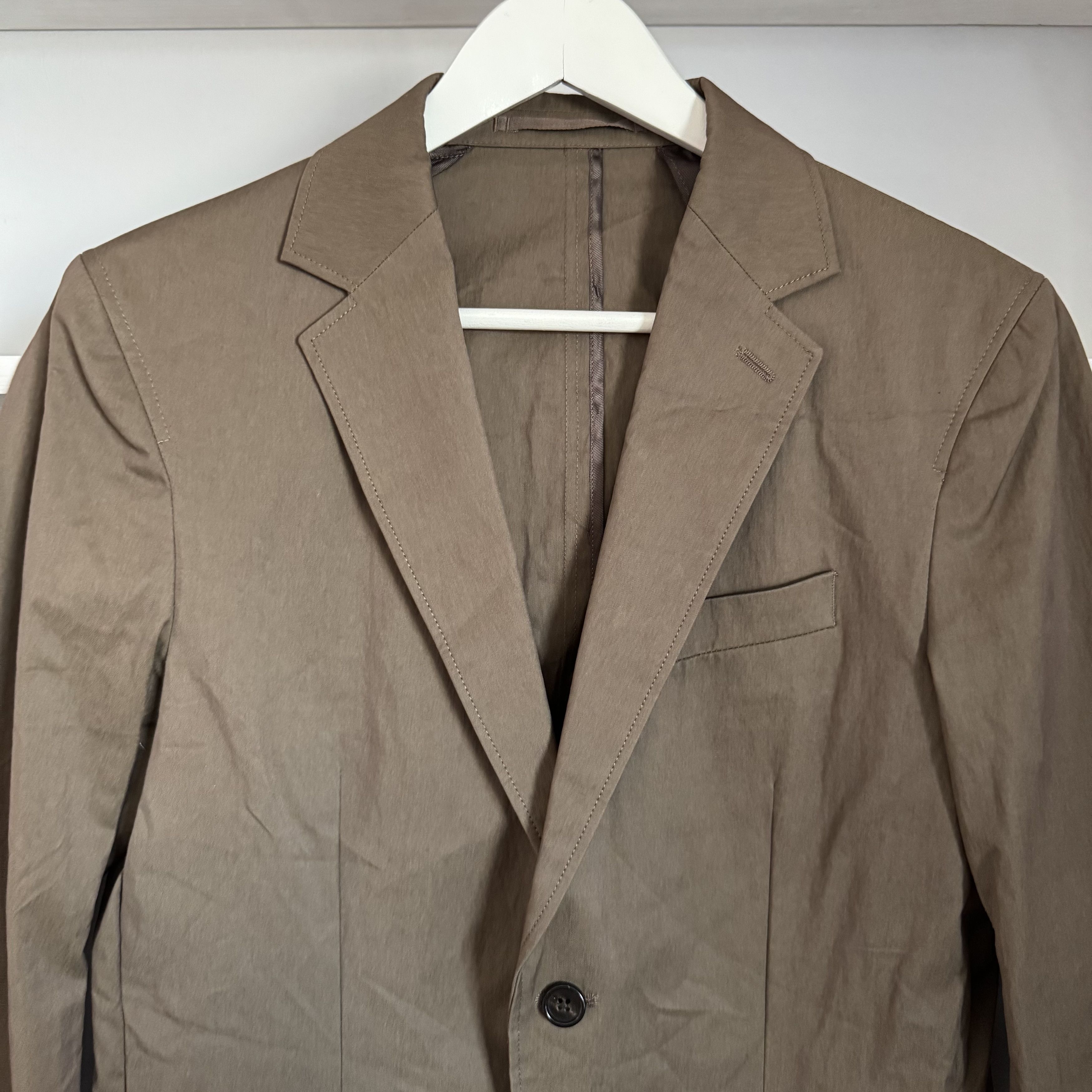 ARKET BESTE 319 Italy Cotton Nylon Twill Brown Blazer Jacket