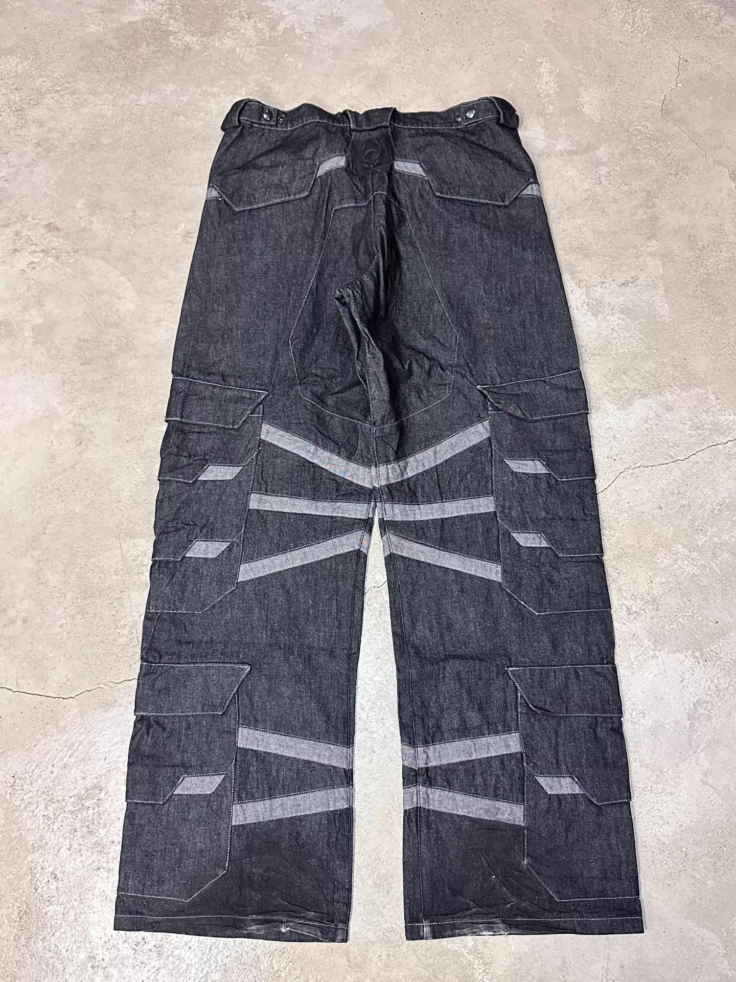 Other 90s cyberdog vintage cargo jeans straps wide leg slick Size US 34 / EU 50 - 6 Thumbnail