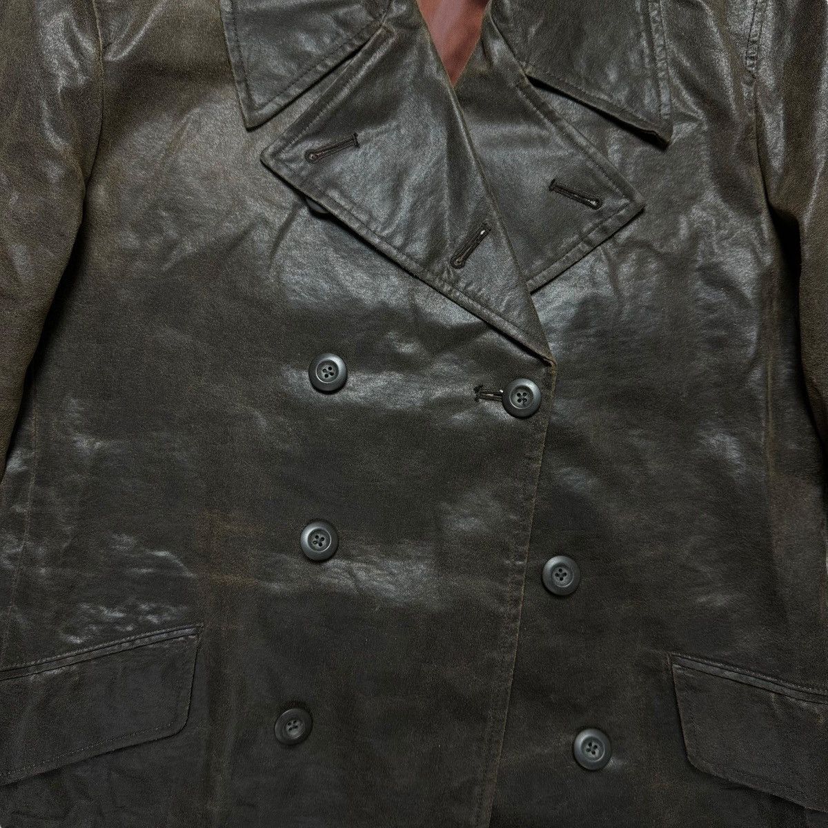 Tornado Mart Tornado Mart Sheep Leather Trench Coat Jacket Size US XL / EU 56 / 4 - 12 Thumbnail