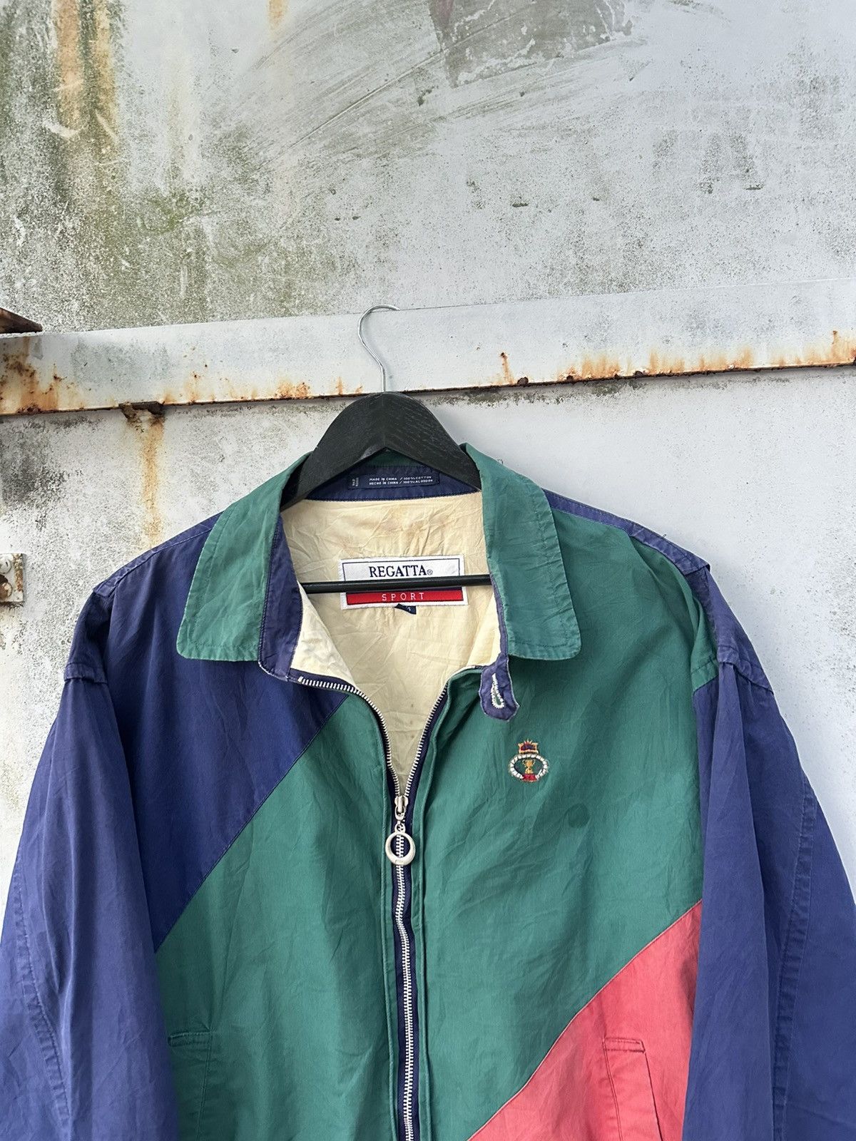 Vintage THRASHED Faded Regatta Sport Colour Block Bomber Jacket Size US M / EU 48-50 / 2 - 4 Thumbnail