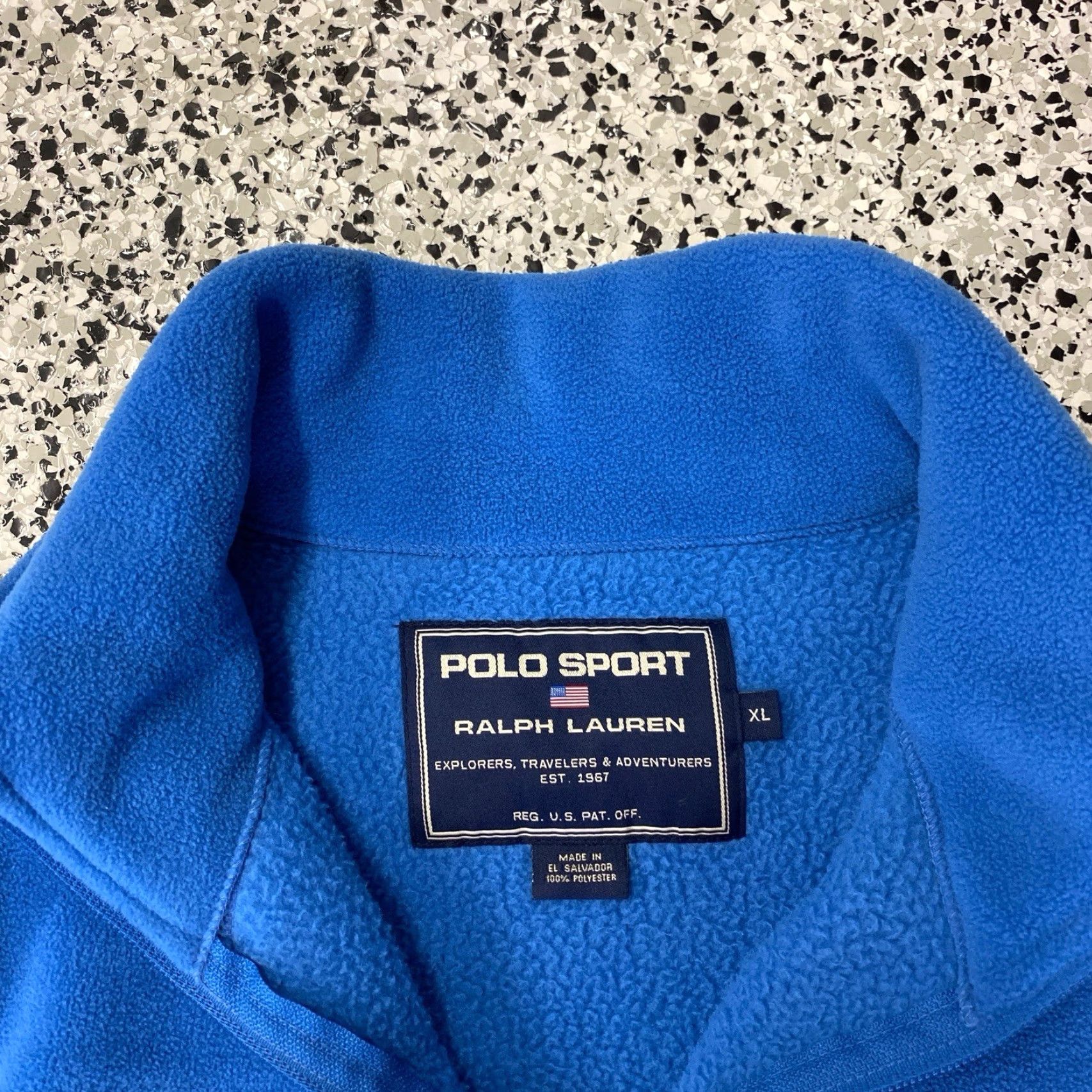 Vintage VINTAGE Polo Sport Sweater Men XL Blue Fleece 1/4 Zip Logo Zipper Pullover Mock Neck 90s Classic Outdoor Streetwear Size US XL / EU 56 / 4 - 5 Thumbnail