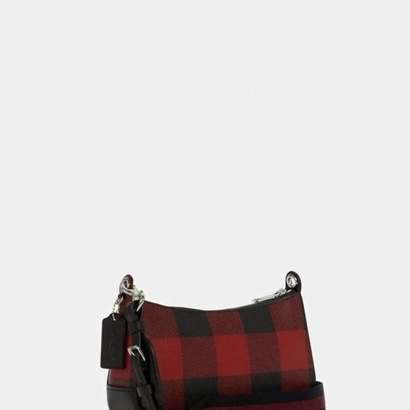 Coach COACH C6818 Jes Baguette With Buffalo Plaid Print Black red Size ONE SIZE - 3 Thumbnail