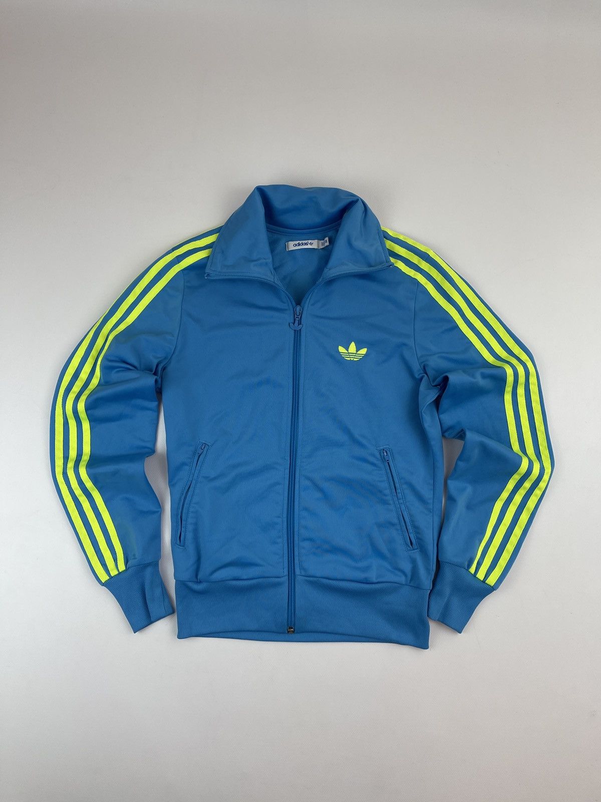 Adidas Farm Rio firebird blue/yellow hoodie and online leggings.