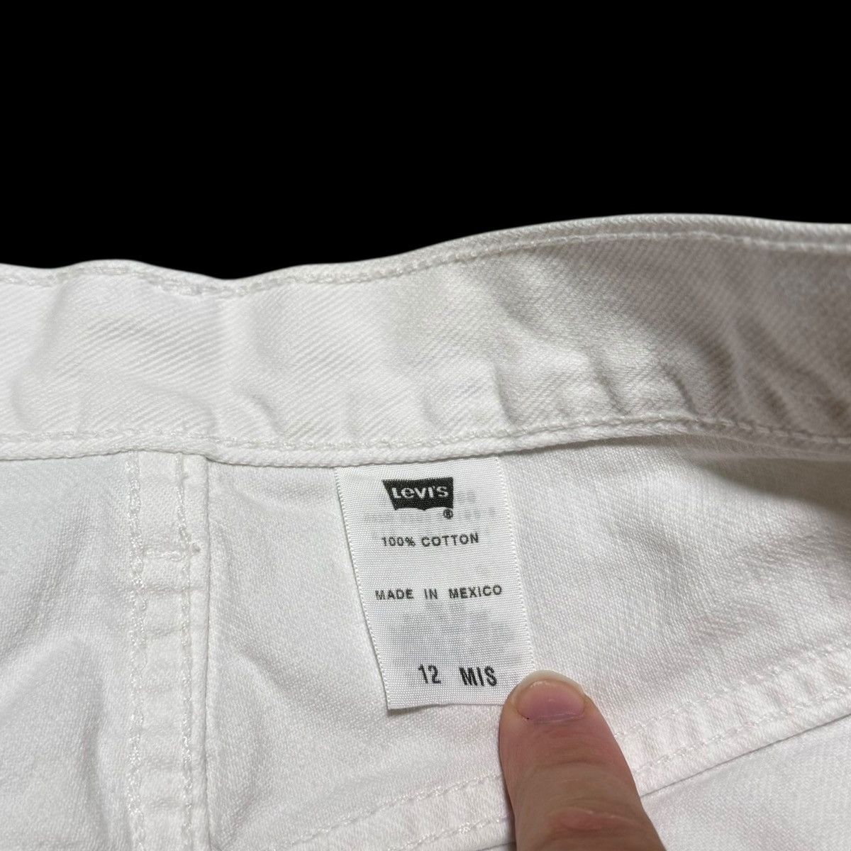 Levi's Levi’s Mexico Made White Denim Shorts Women’s 12 MIS Size 32" / US 10 / IT 46 - 4 Thumbnail