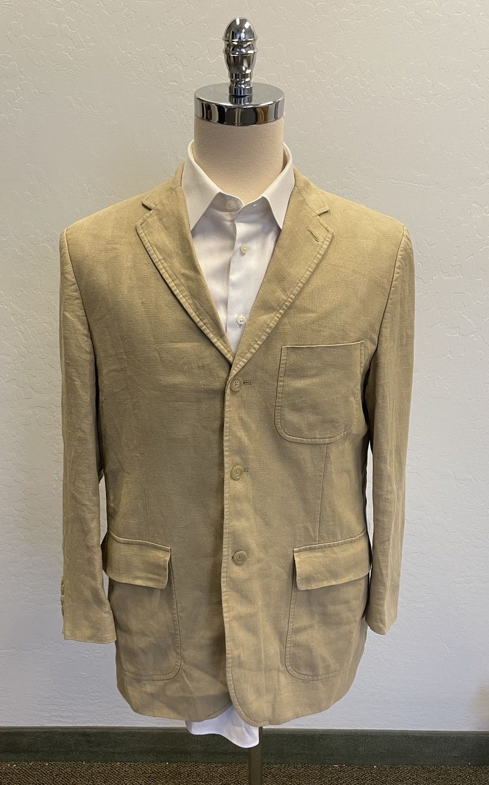 Polo Ralph Lauren × Vintage Vintage Patch Pocket Linen Jacket Size 42R - 1 Thumbnail