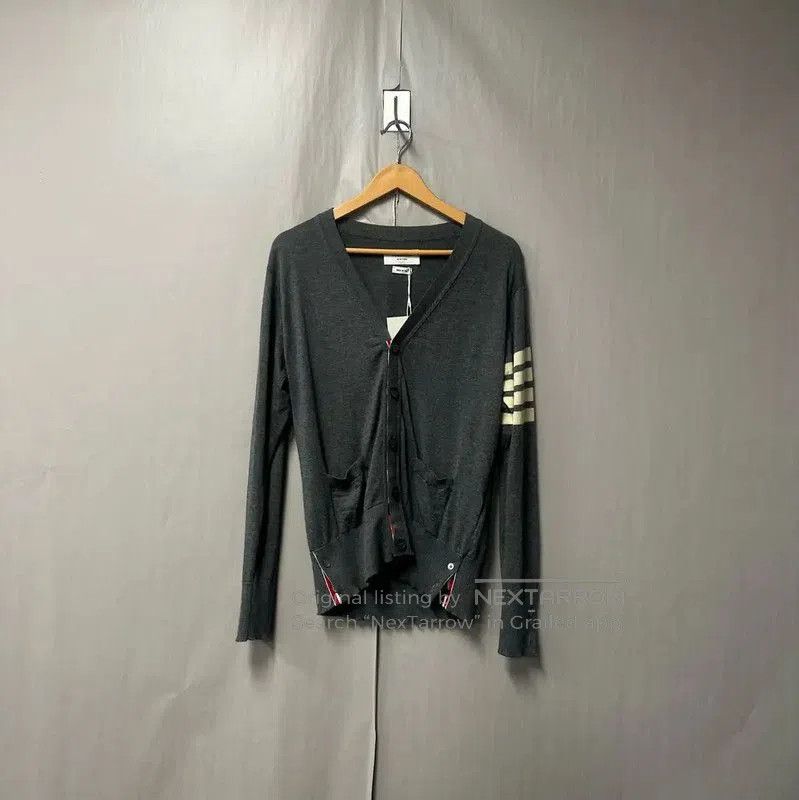 Thom Browne Thom Browne Gray Cotton Cardigan for Women . Size S / US 4 / IT 40 - 1 Thumbnail