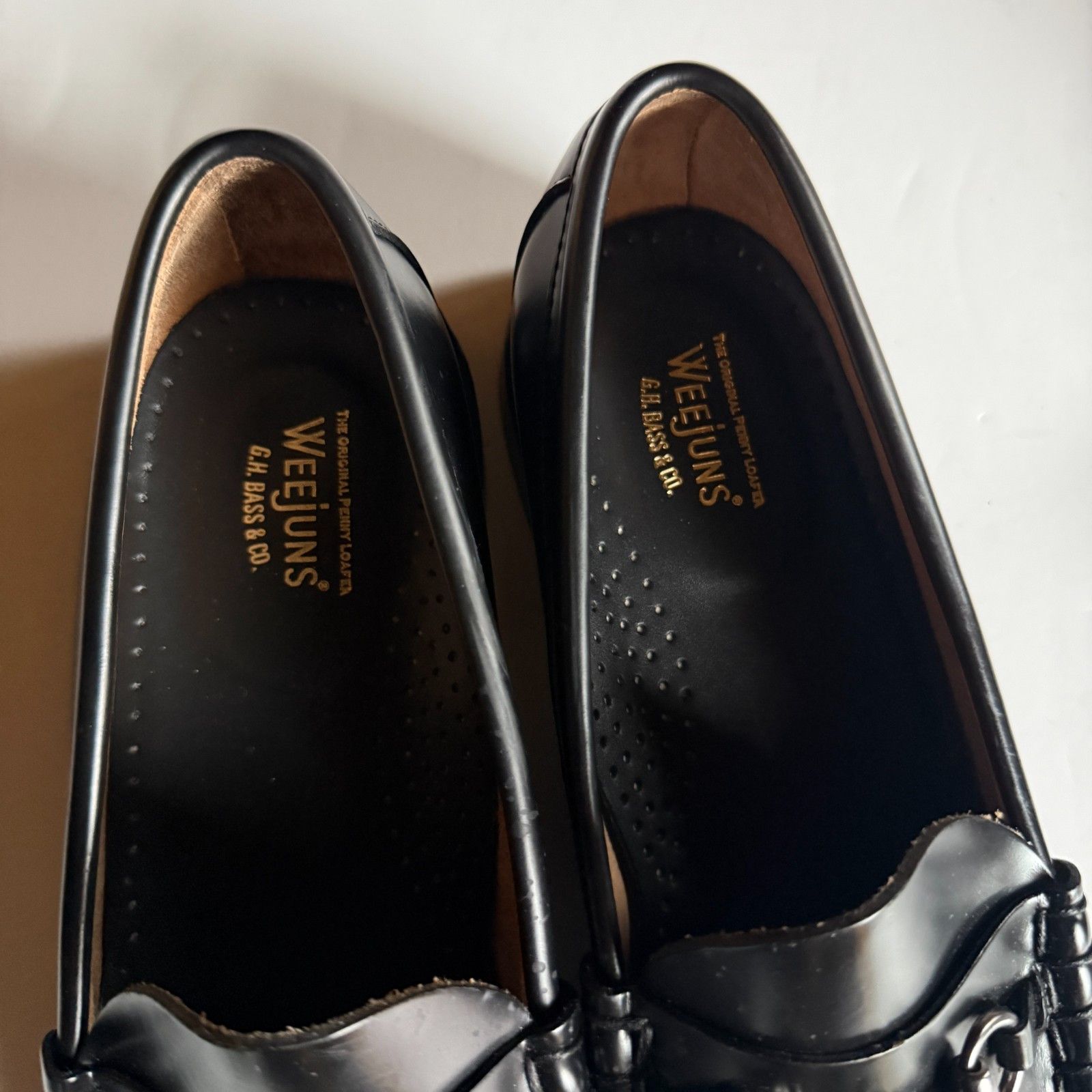 NEW G.H.Bass Mens Easy Weejun Lincoln Leather Horsebit Loafers Size 10.5 G.H. Bass Weejuns Lincoln Horsebit Black Leather Loafers main image 4