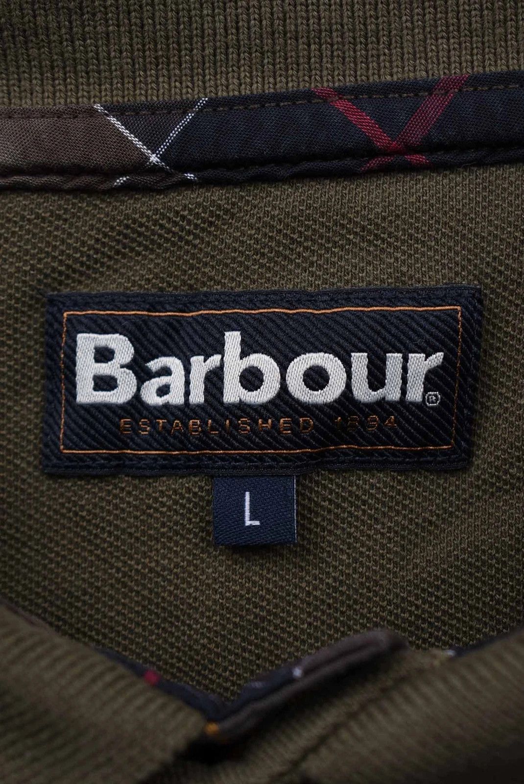 Barbour Barbour Khaki Green Cotton Piqué Polo Shirt Size US M / EU 48-50 / 2 - 2 Thumbnail