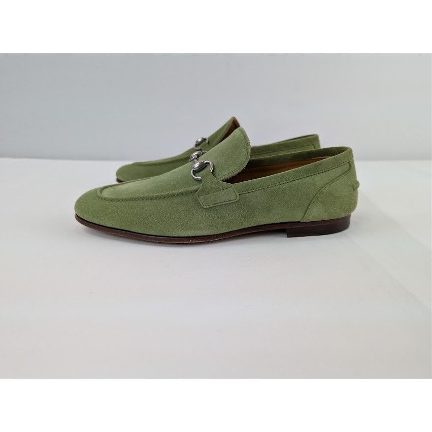 Gucci o1rshd1 Leather Jordaan Horsebit Loafer Boots in Green Size US 9 / EU 42 - 10 Thumbnail