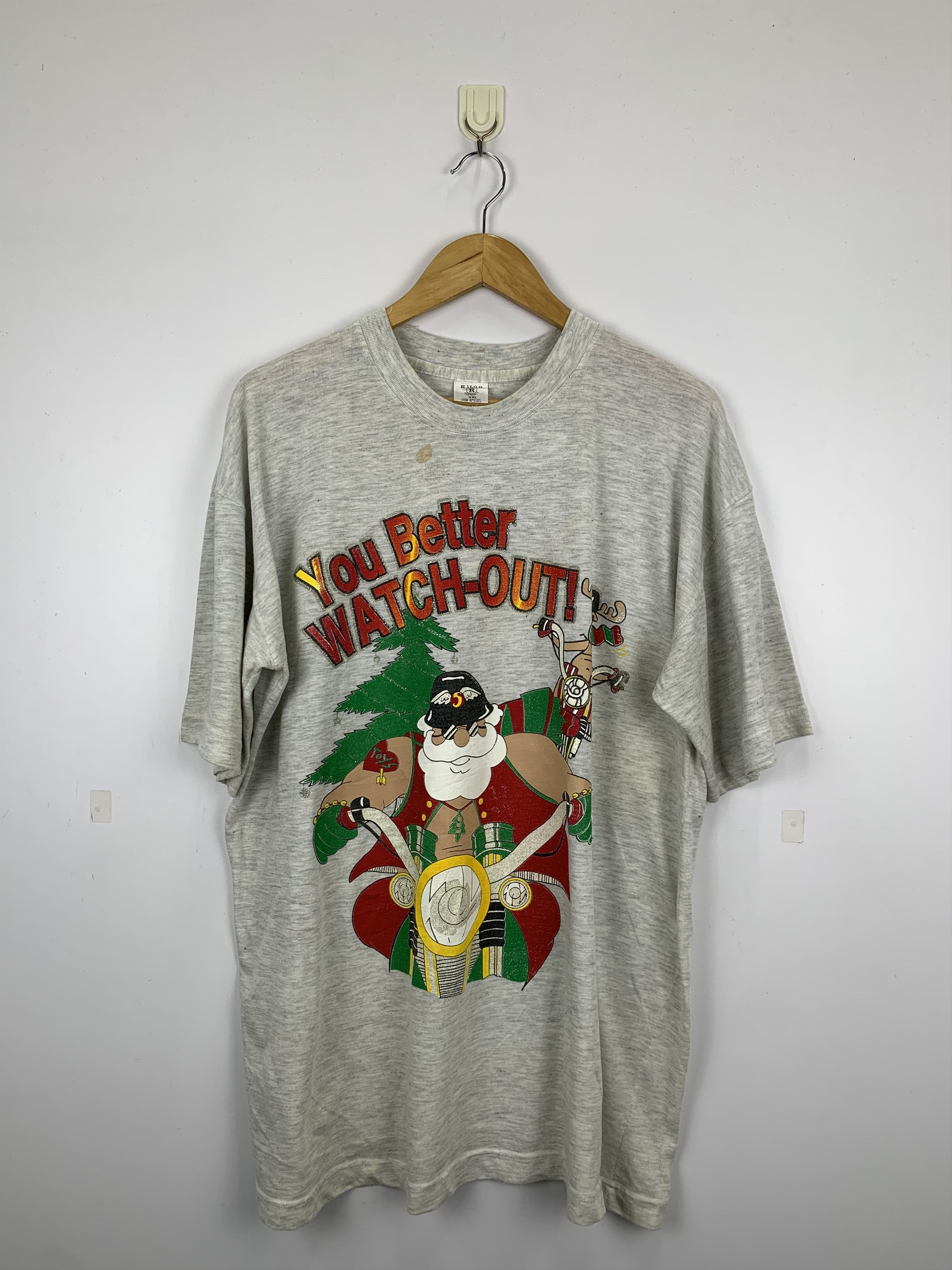 Vintage Vintage 90s You Better Watch-Out Photo Tee TA0026 Size US XXL / EU 58 / 5 - 1 Thumbnail