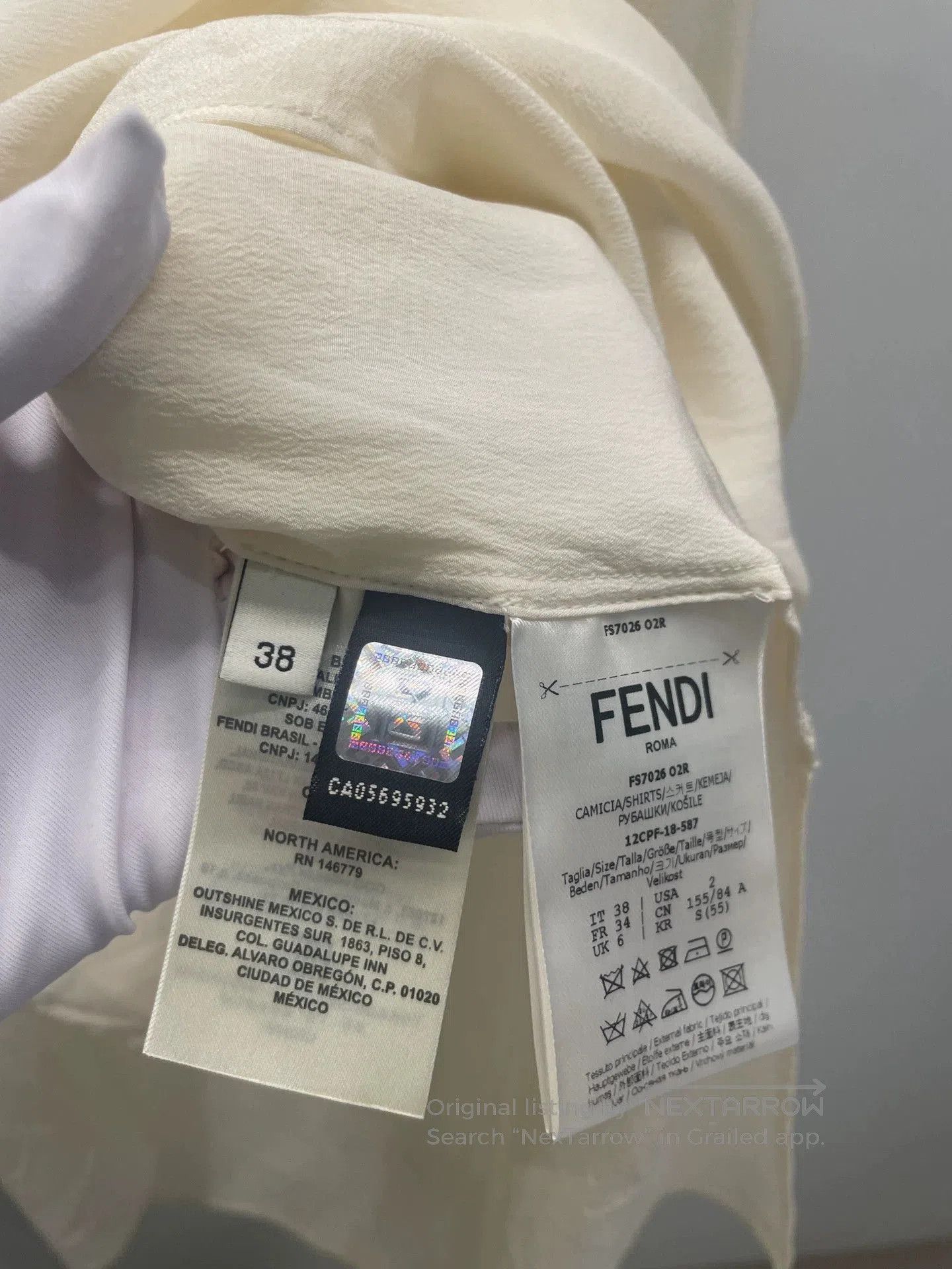 Fendi fendi beige long sleeve shirt size 38. Size US S / EU 44-46 / 1 - 2 Thumbnail