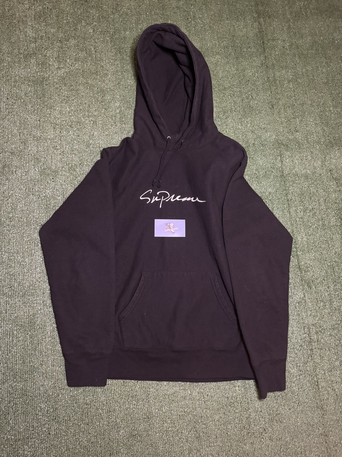 Supreme classic script hoodie store