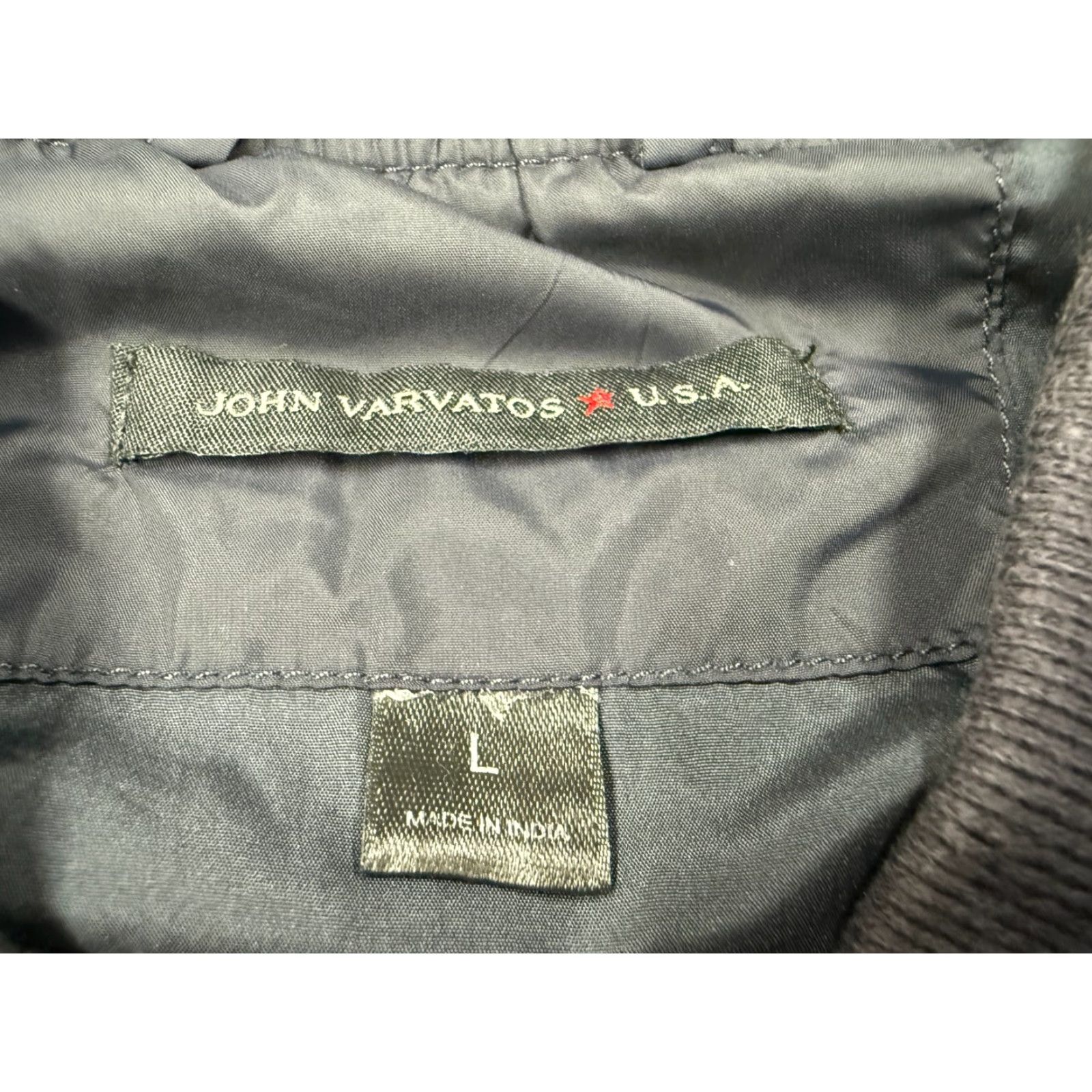 John Varvatos VINTAGE John Varvatos Jacket Mens Large Blue Star USA Bomber Coat Full Zip Designer Motorcycle Size US L / EU 52-54 / 3 - 2 Thumbnail