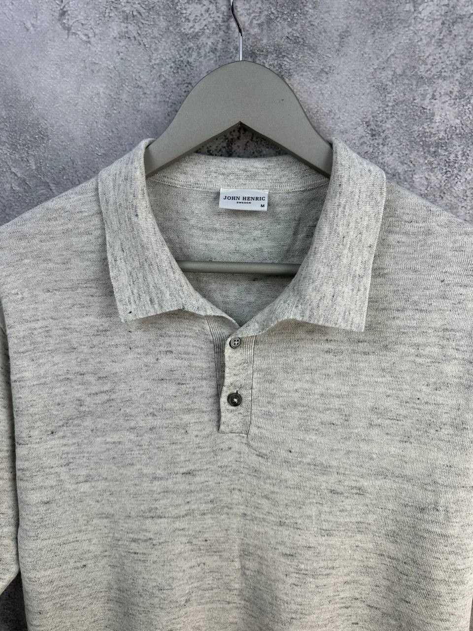Other John Henric Sweden Polo Shirt Linen Cotton Knit Light SS Size US M / EU 48-50 / 2 - 4 Thumbnail