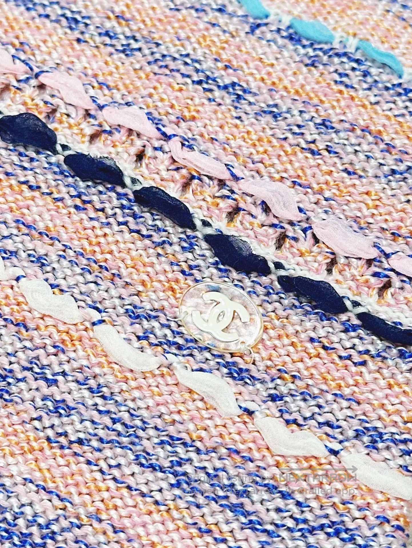 Chanel Chanel Pink Blue Stripe Knit Dress. Size US 36 / EU 52 - 3 Thumbnail