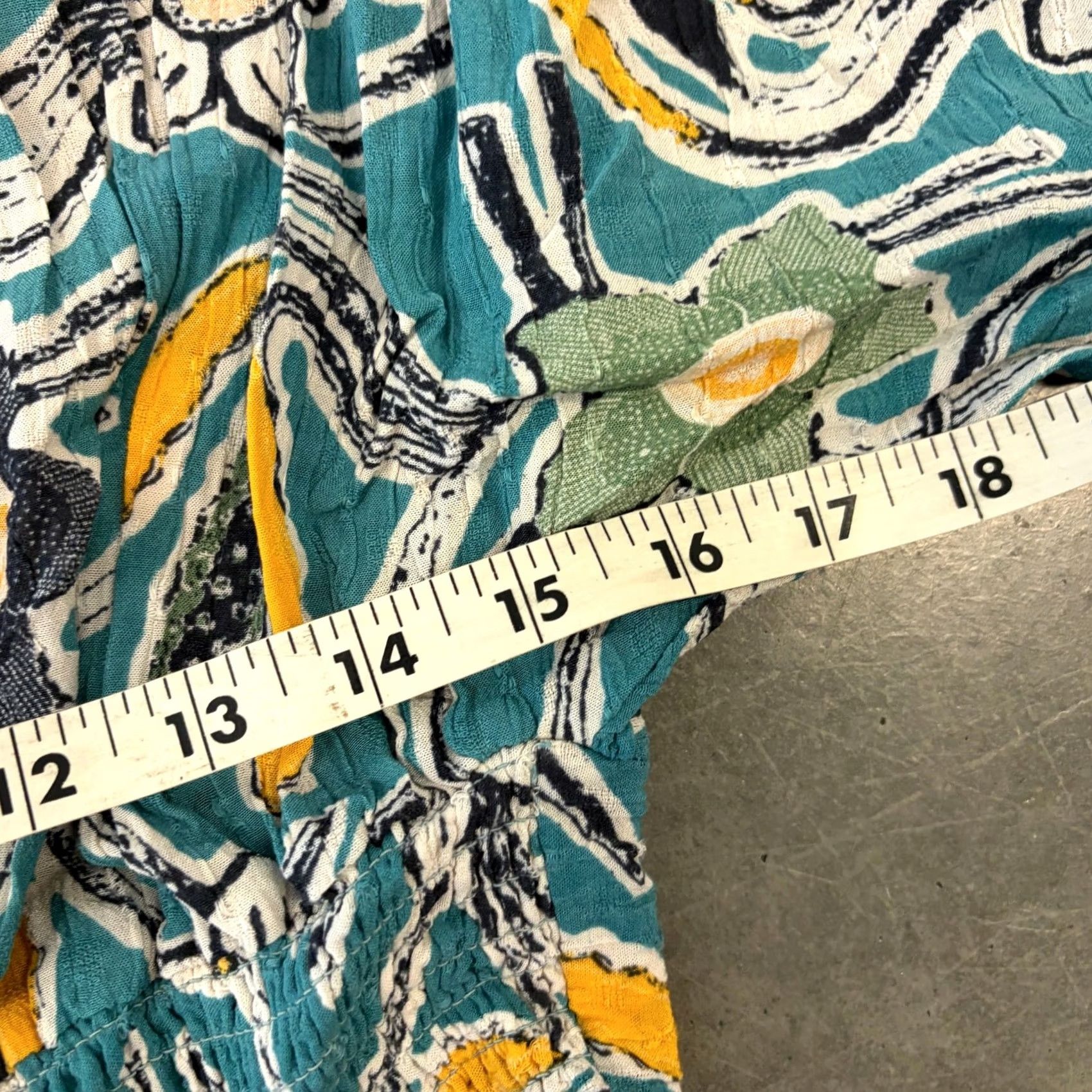 Vintage VINTAGE Christian Siranio Floral Abstract Teal Longsleeve Button Front Top S Womens Blouse Size S / US 4 / IT 40 - 4 Thumbnail