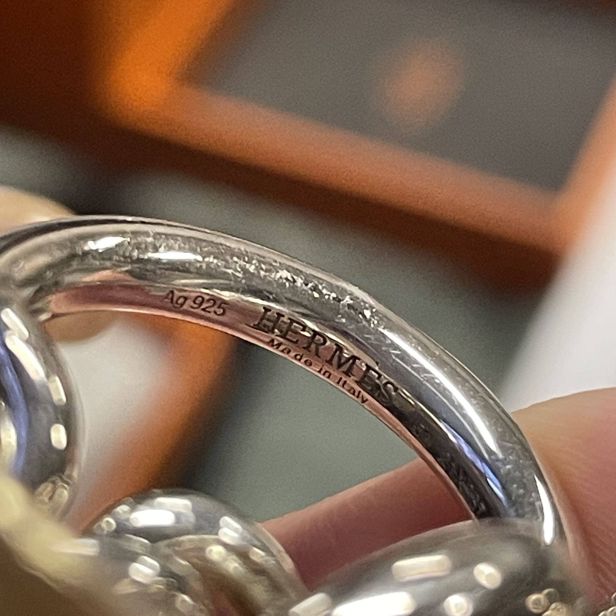 Hermes Hermès Sterling Silver Chaîne DAncre Ring Size 54 AG925 Made Size ONE SIZE - 12 Thumbnail
