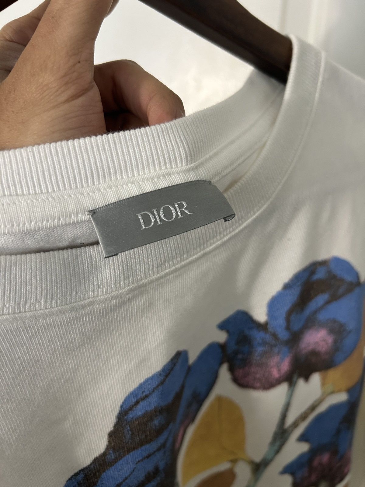 Dior Dior x Alex Fonton Blue flower floral shirt white Size US XXL / EU 58 / 5 - 4 Thumbnail