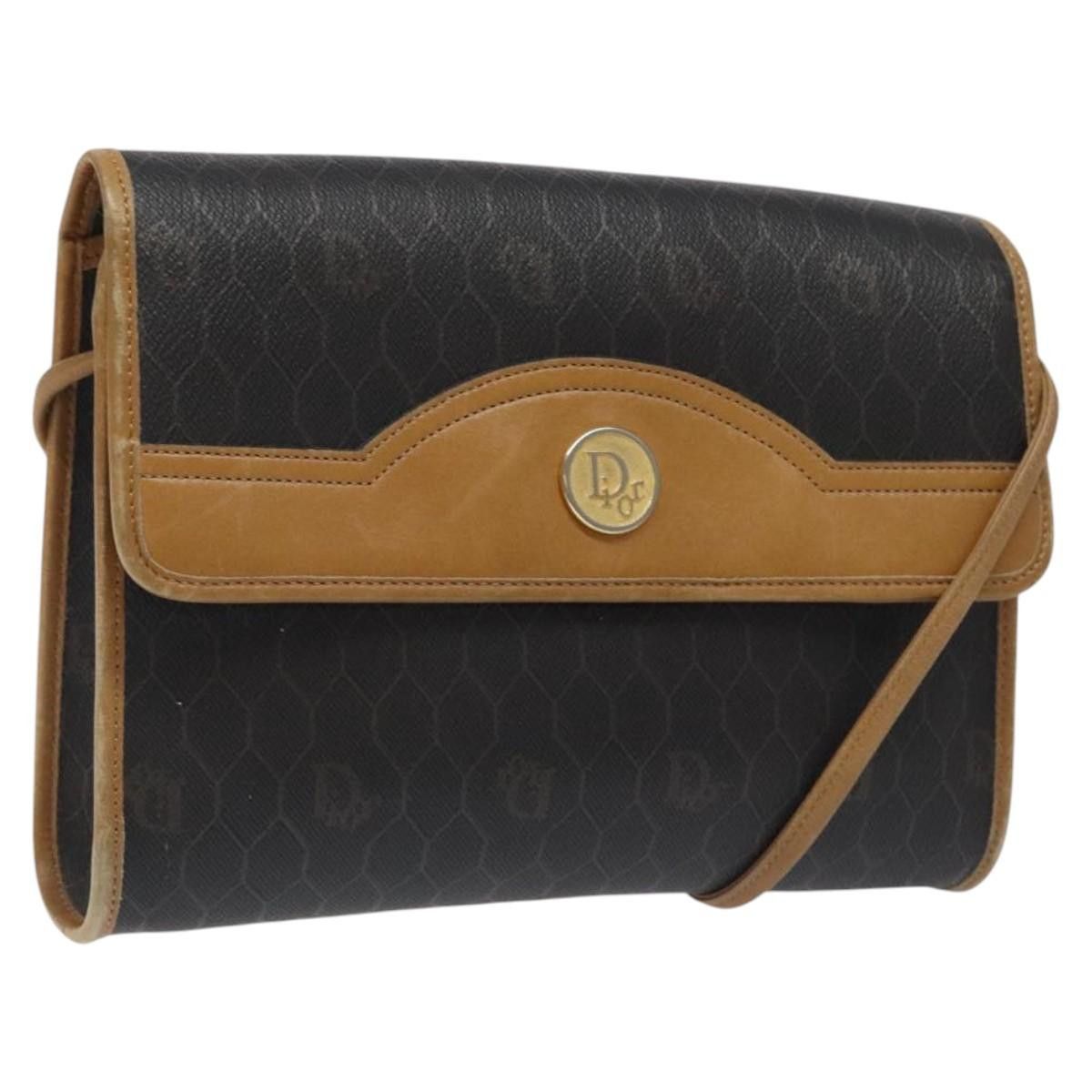 Dior DIOR Honeycomb Canvas Shoulder Bag Pvc Black Gold Size ONE SIZE - 1 Thumbnail