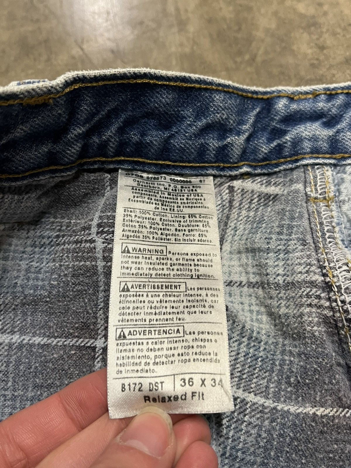 Carhartt × Vintage Carhartt thrashed and faded denim flannel lined pants skater Size US 34 / EU 50 - 12 Thumbnail