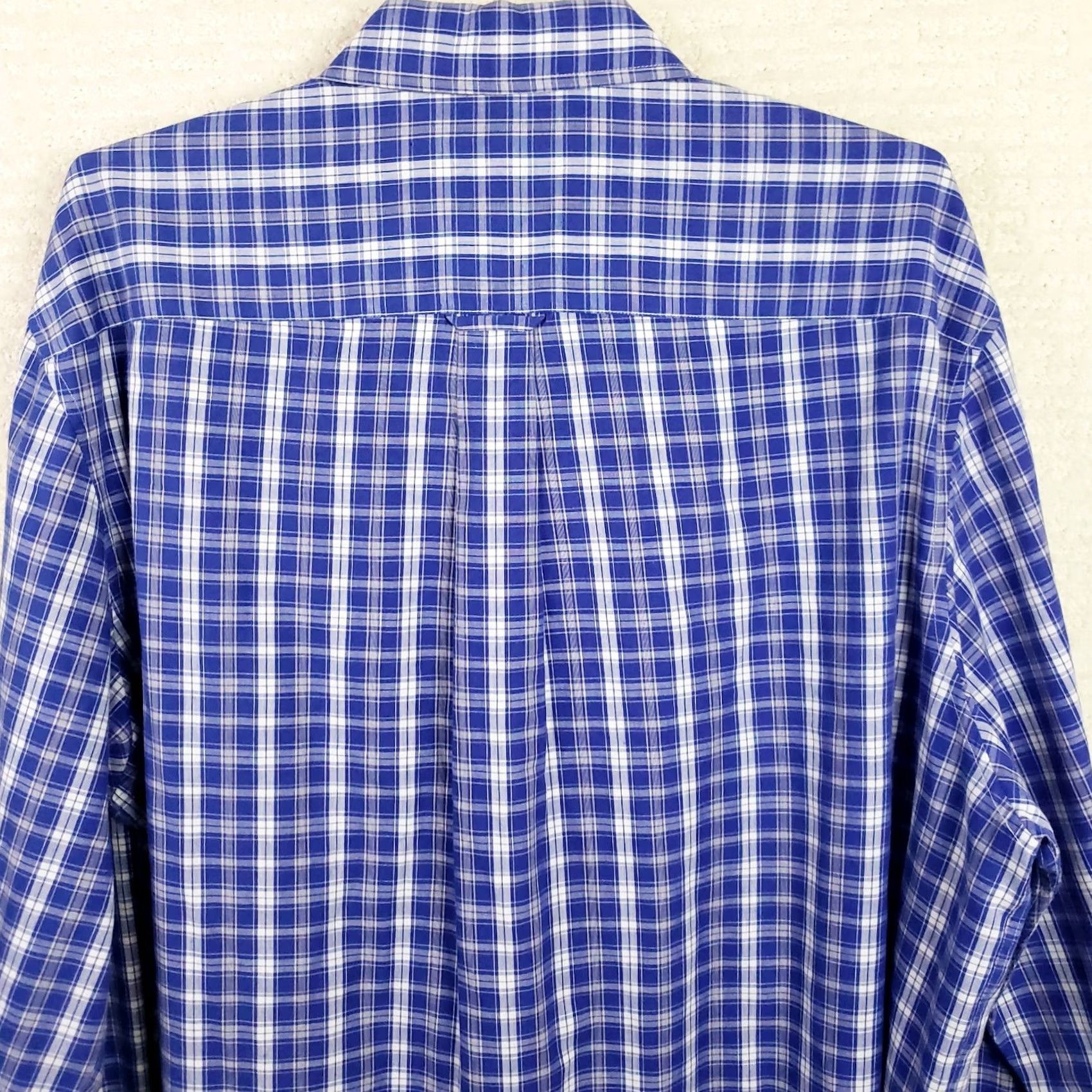 Vintage Saddlebred Button-Up Shirt Men's 2XLT Red Blue Plaid Long Sleeve Size US XXL / EU 58 / 5 - 6 Thumbnail