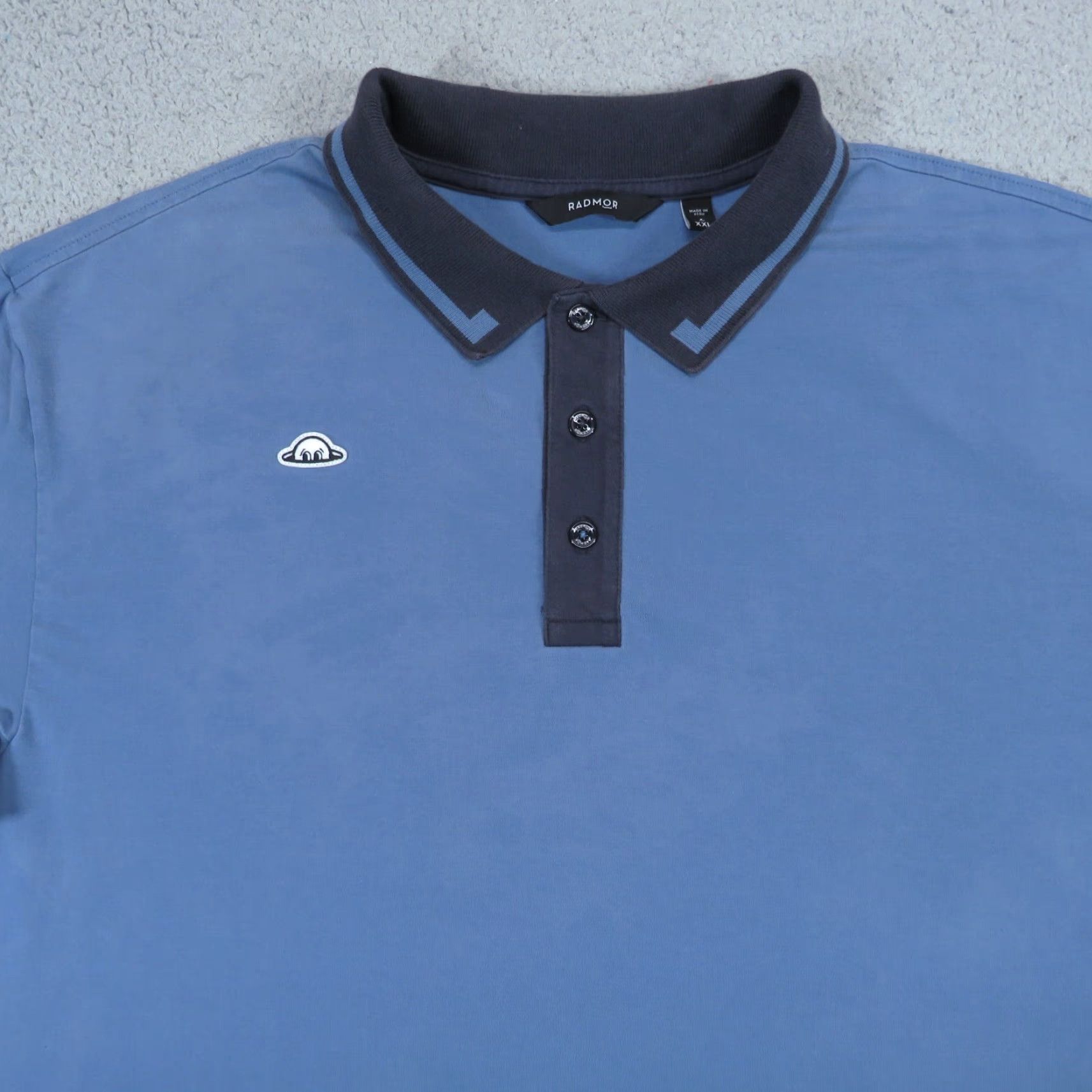 Vintage Radmor Golf Polo Mens XXL Blue Striped Ombre Pima Cotton Logo Size US XXL / EU 58 / 5 - 3 Thumbnail