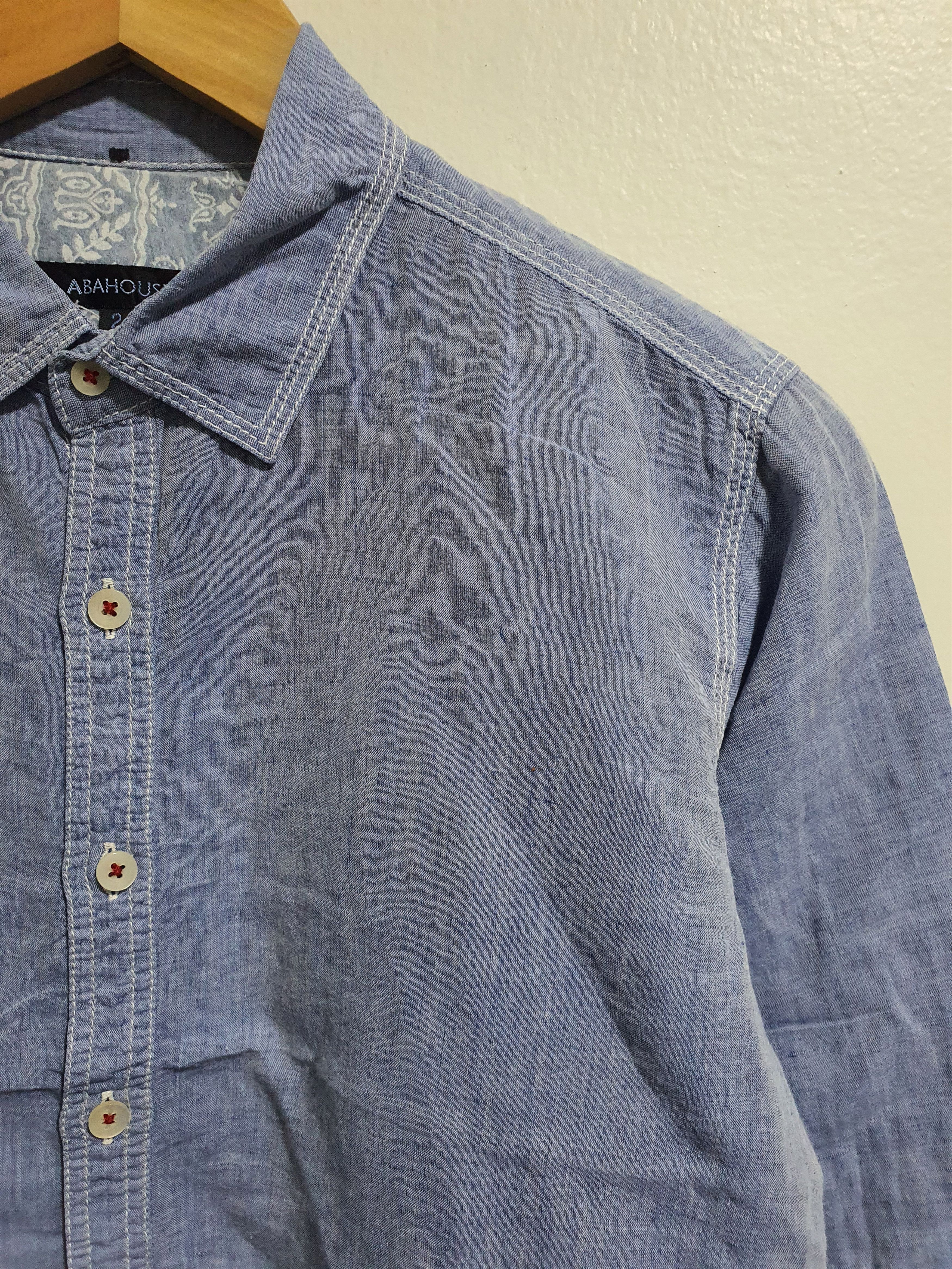 ABAHOUSE × Japanese Brand ABAHOUSE 19.5”/25” 3 QUARTER SLEEVE SHIRT Size US M / EU 48-50 / 2 - 1 Thumbnail