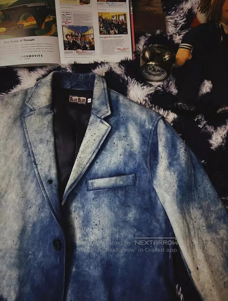 Blue Blue Japan Blue Blue Japan Leather Indigo Blazer Jacket. Size US S / EU 44-46 / 1 - 3 Thumbnail