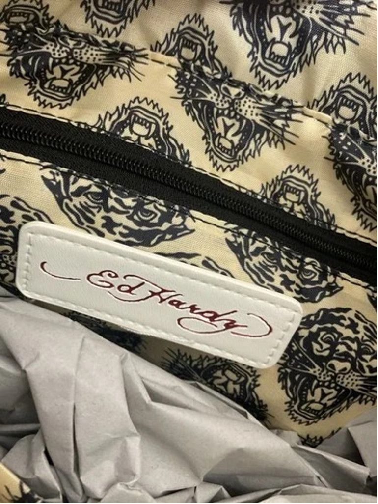 Ed Hardy E Hardy Love Kills Slowly Skull Tatoos Shoulder Tato Bag M Size ONE SIZE - 2 Thumbnail