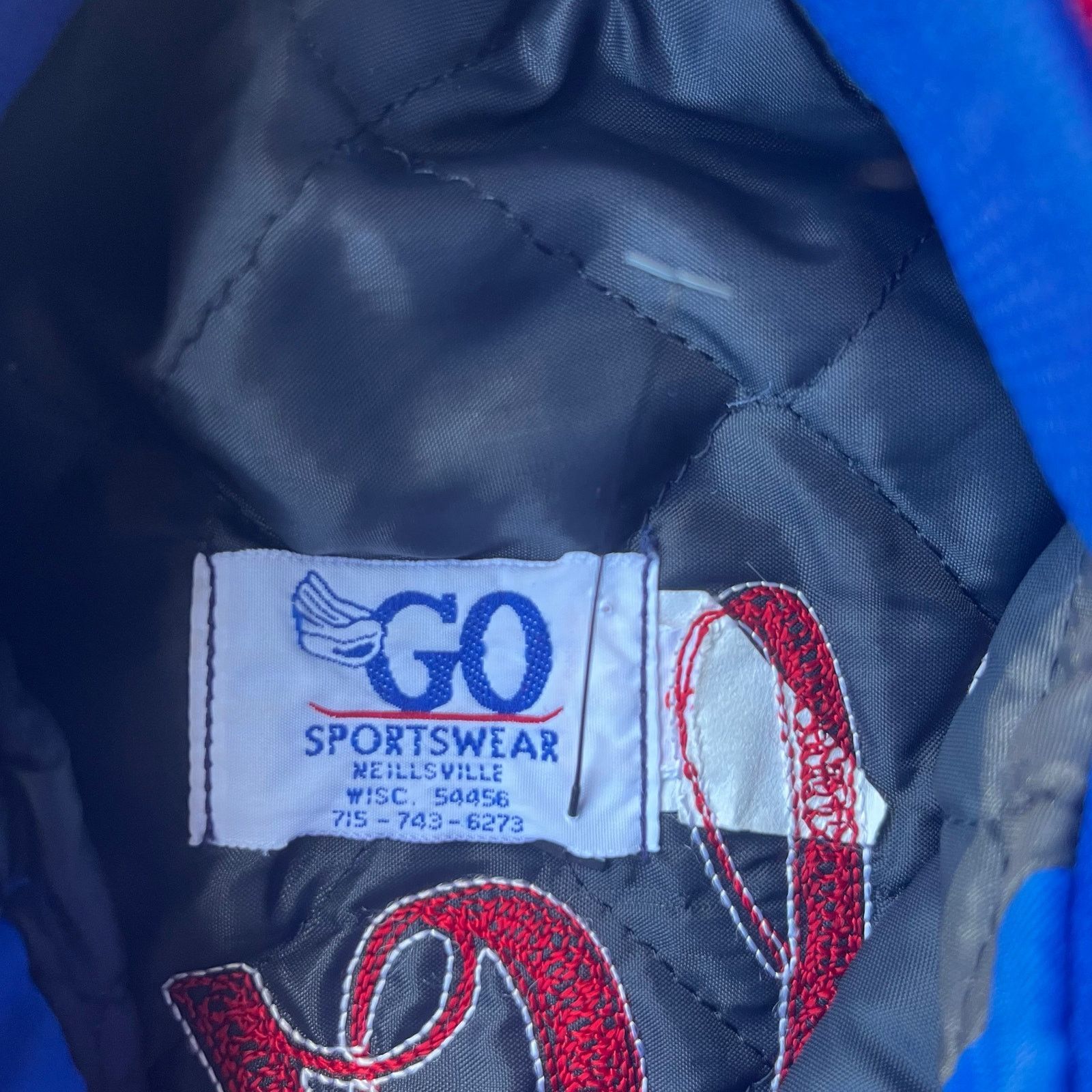 Vintage VINTAGE 70S CHAIN STITCH SATIN JACKET SOFTBALL BLUE MEDIUM Size US M / EU 48-50 / 2 - 6 Thumbnail