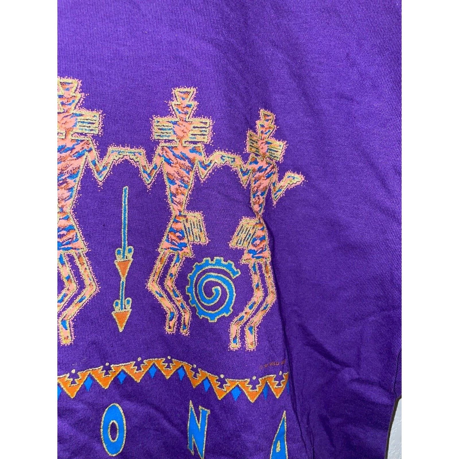 Jerzees Vintage Arizona Native Shirt American Purple Tee VTG 90s L Size US L / EU 52-54 / 3 - 5 Thumbnail