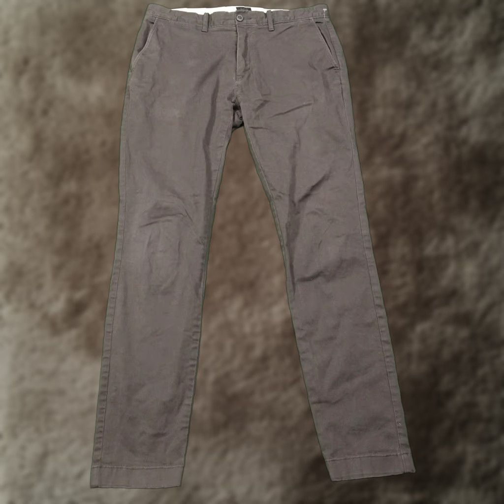 J.Crew J.CREW Pants Mens 33x34 250 Skinny Chino Cotton Spandex Pockets Flat Front Zip Button Casual Business Mens Size US 33 - 1 Thumbnail