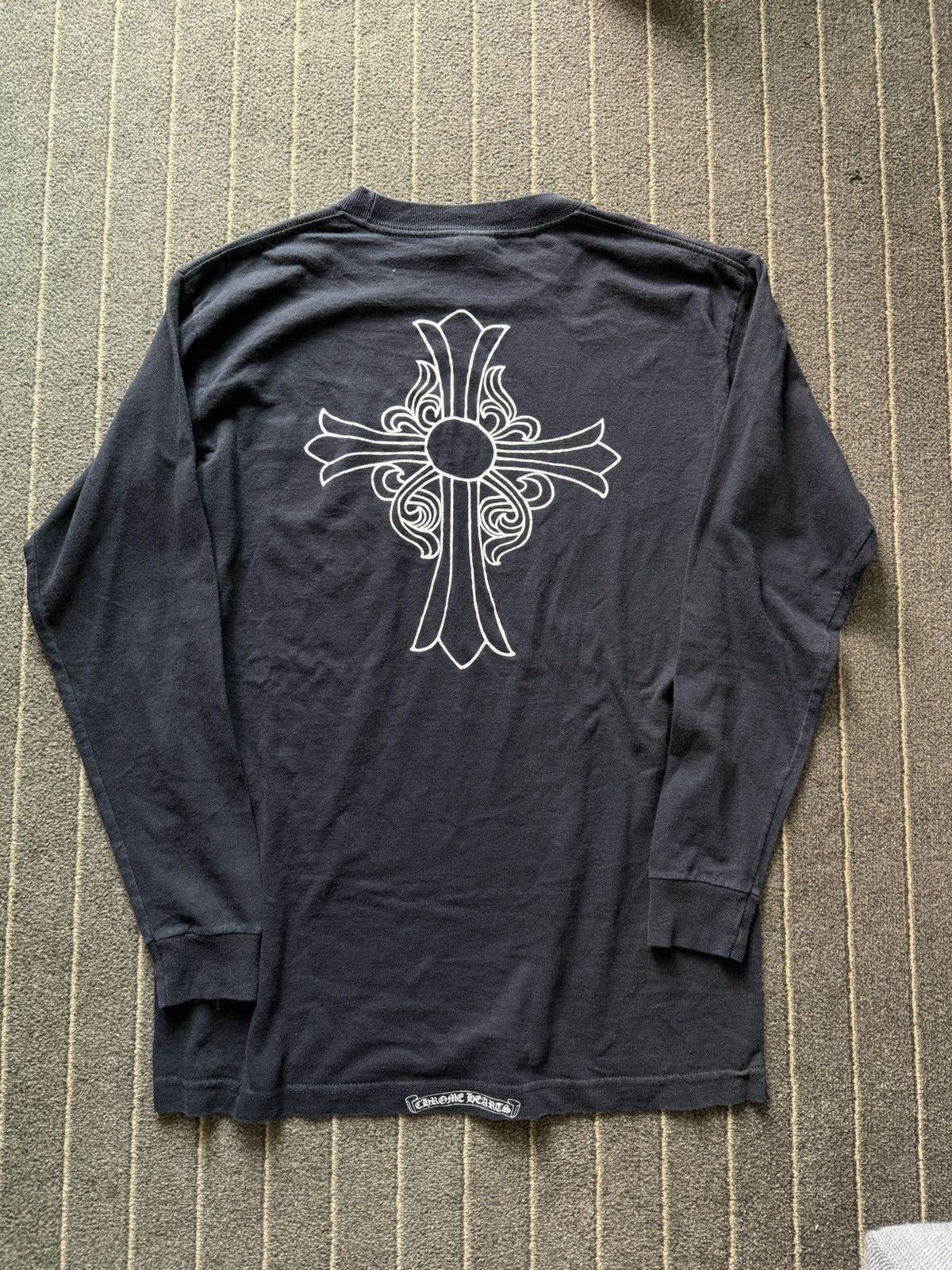 Chrome Hearts Crazy Faded Vintage 90s Chrome Hearts Floral LS Tee